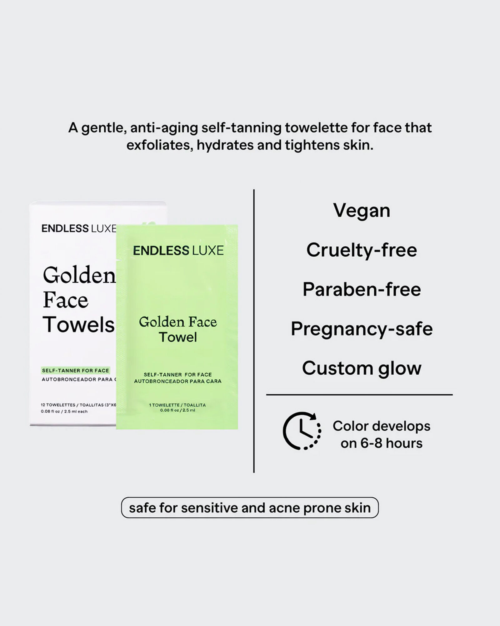 Endless Luxe Golden Face Towels