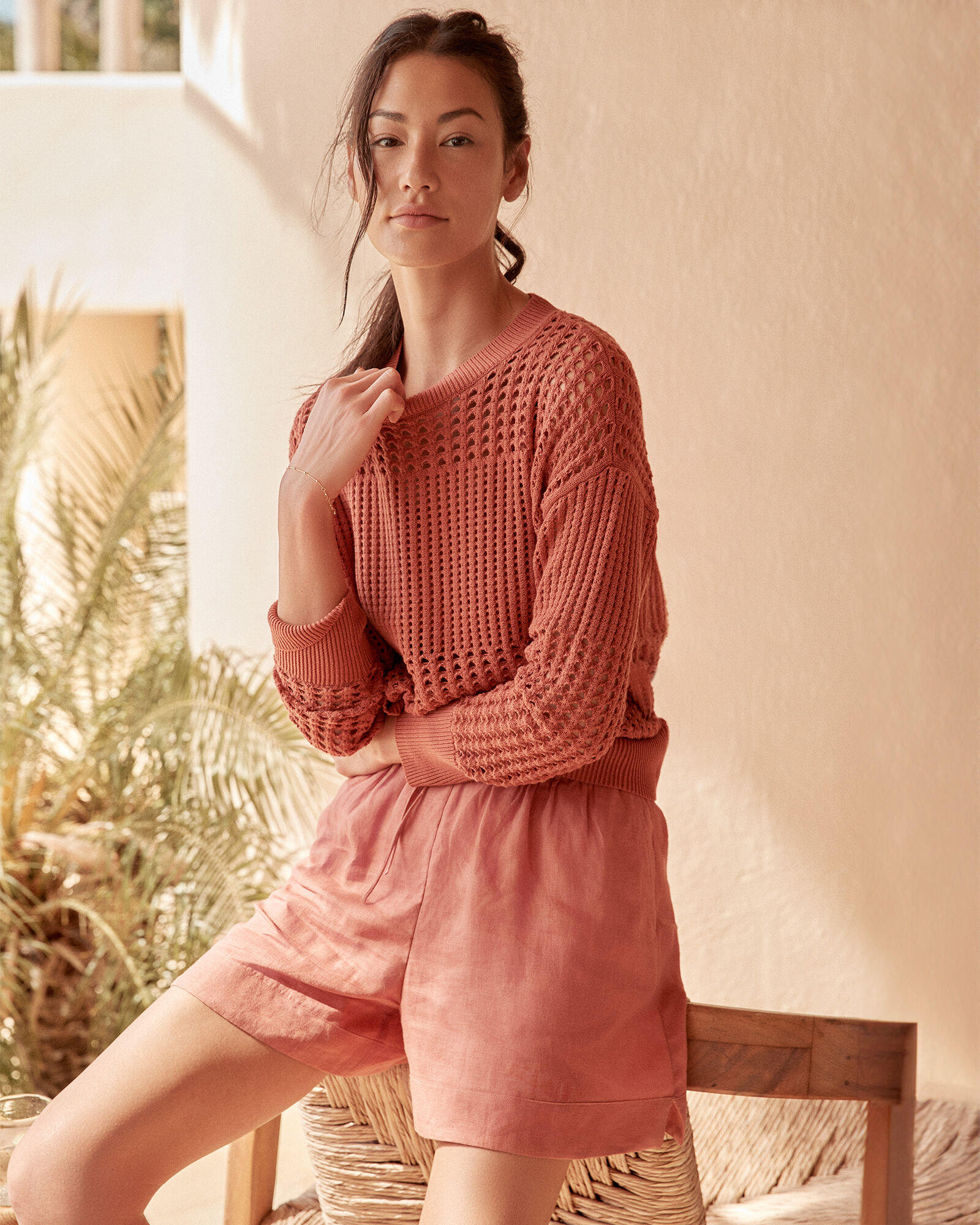 Linen Drawstring Shorts