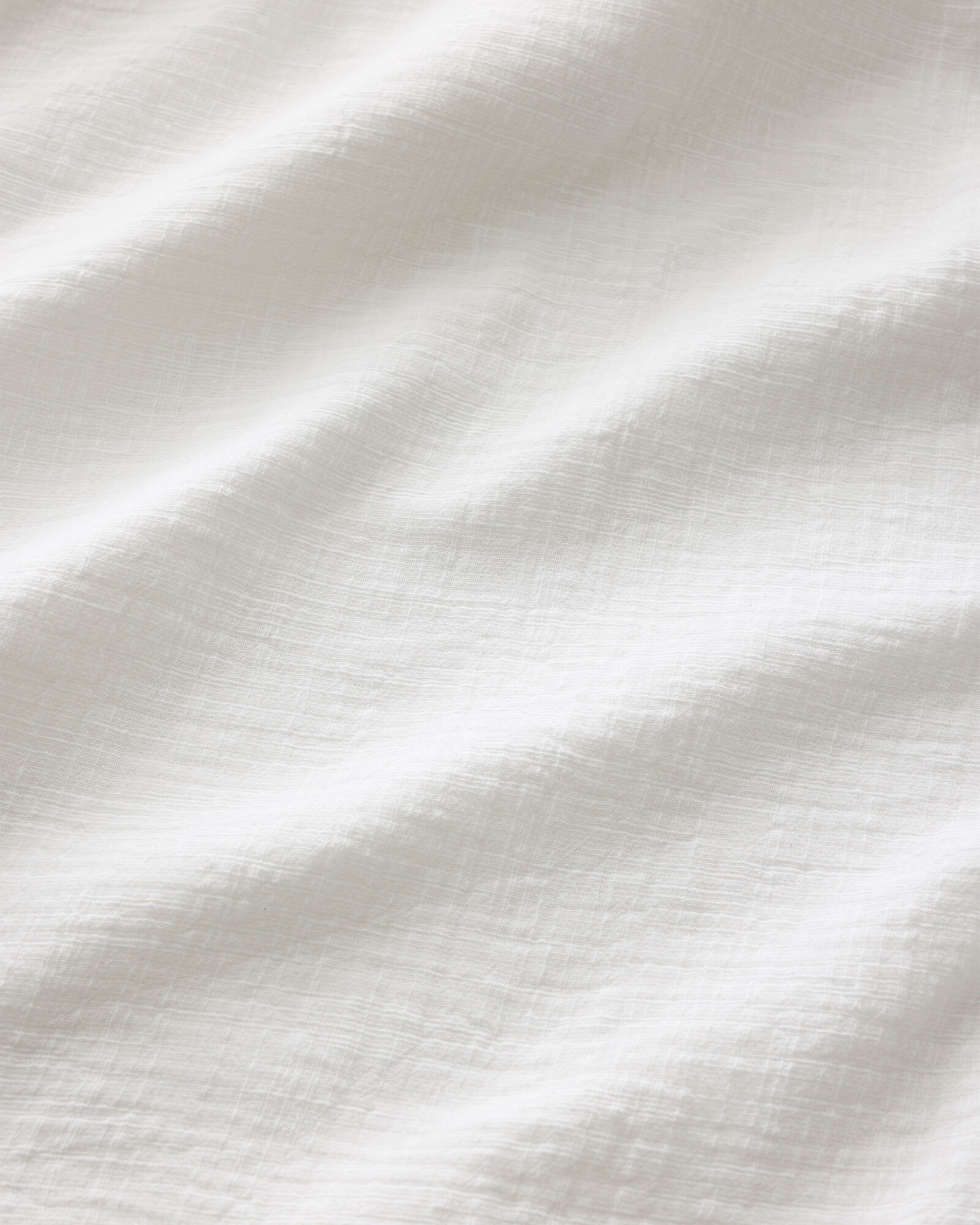 Textured Cotton Gauze Collared Top