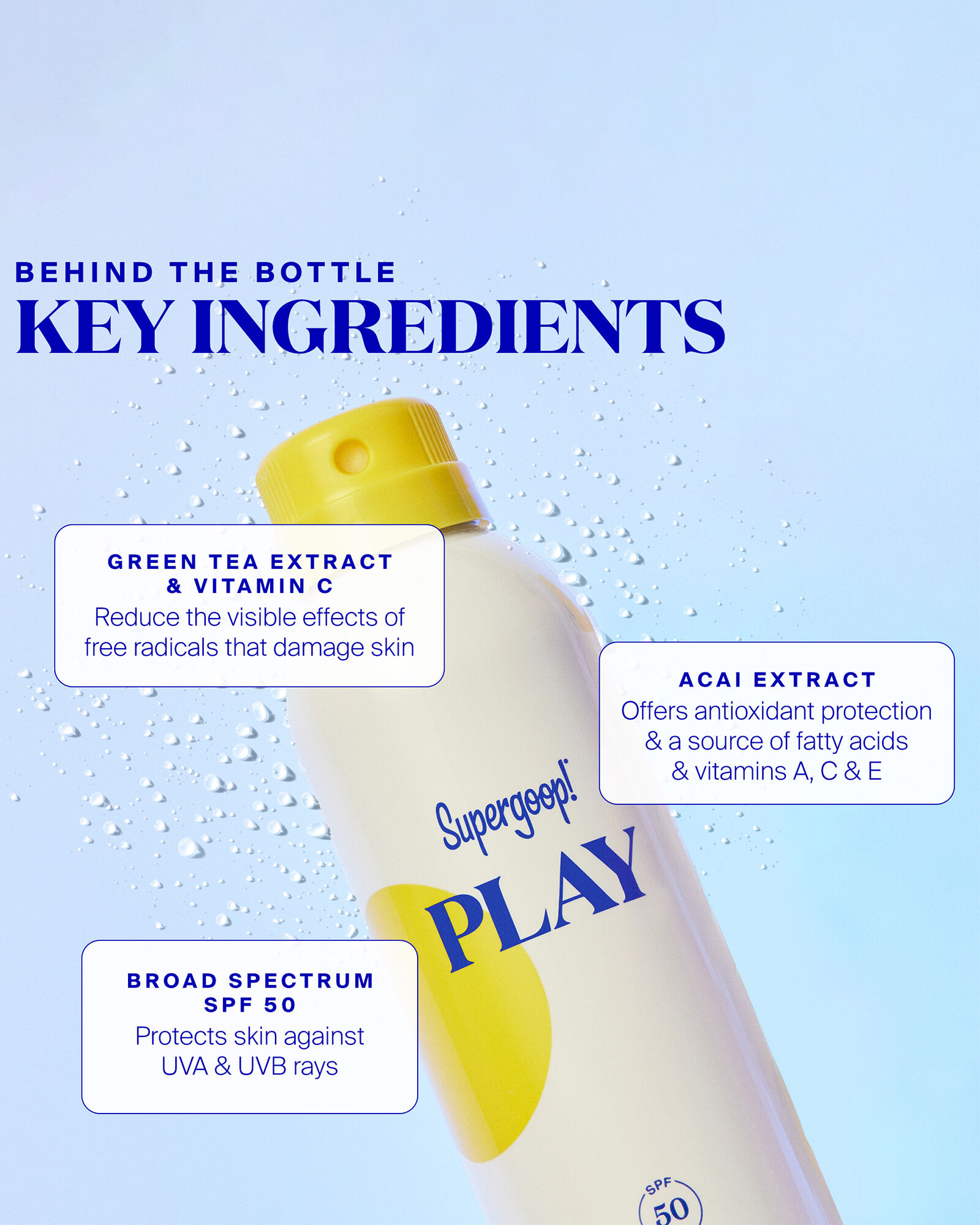 Supergoop PLAY Antioxidant Body Mist SPF50 with Vitamin C