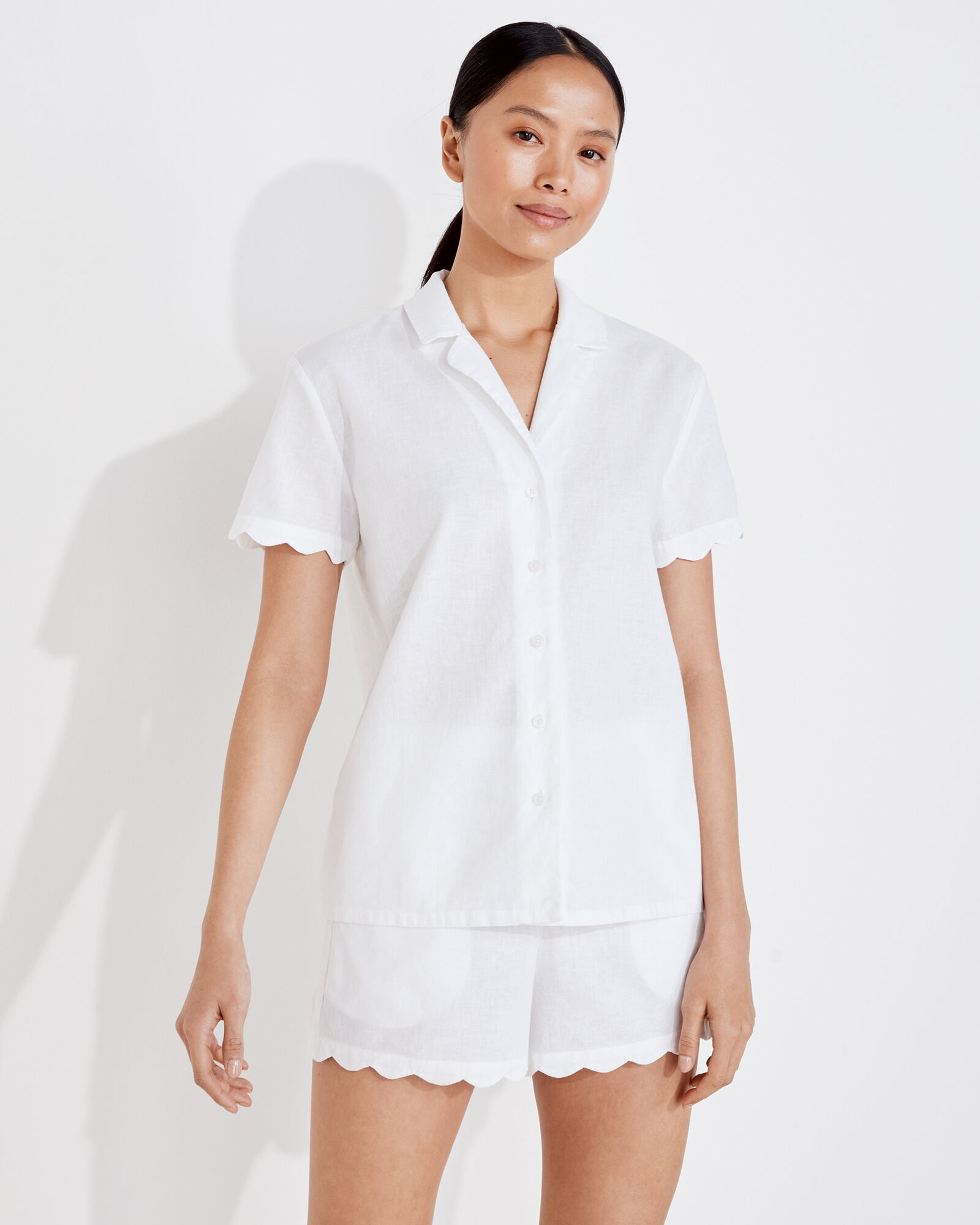 Linen Cotton Sleep Shorts