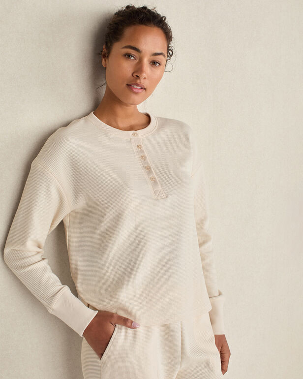 Resti Organic Cotton Waffle Henley