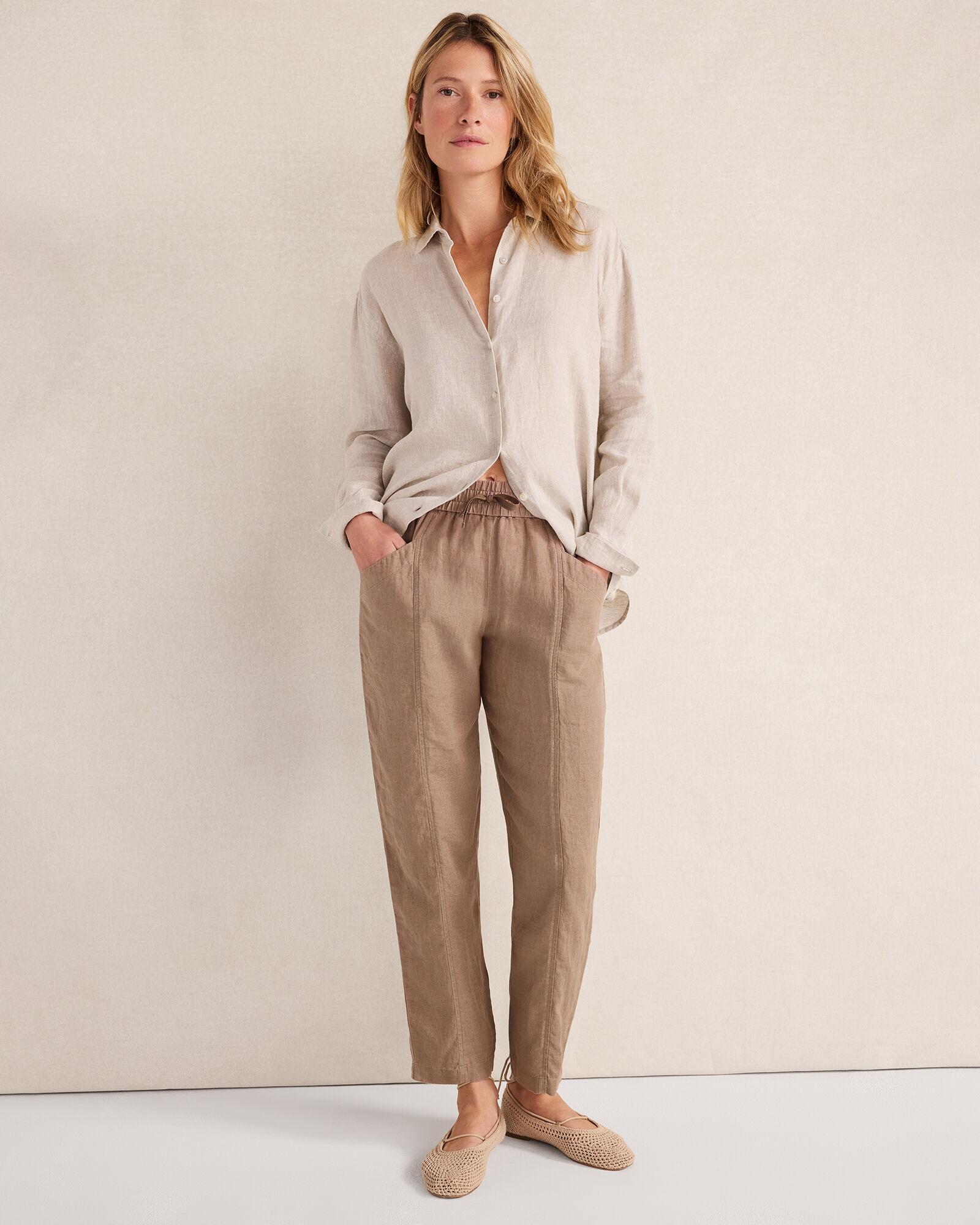 Linen Straight Leg Pants