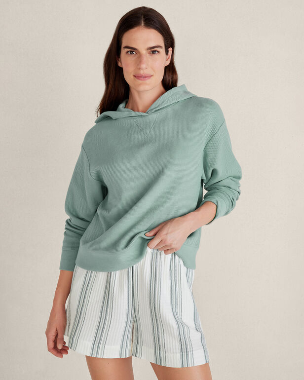 Organic Cotton Waffle Knit Hoodie