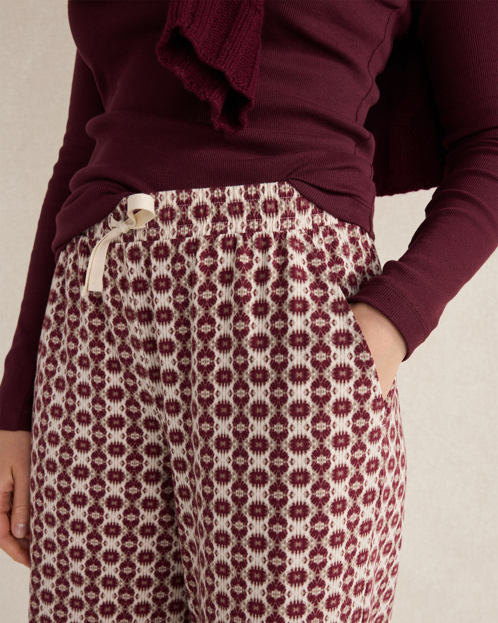 Organic Cotton Jersey Ikat Pajama Pants