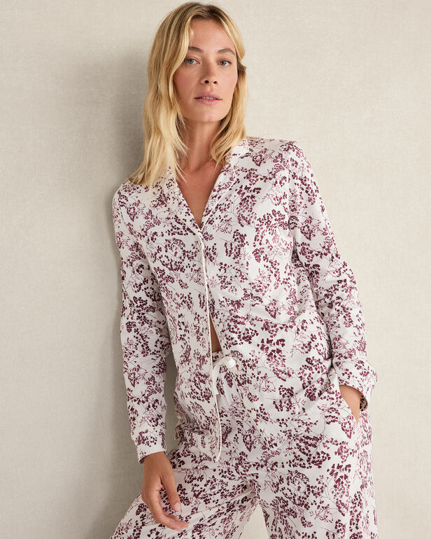 Organic Cotton Jersey Blushing Blooms Pajama Shirt