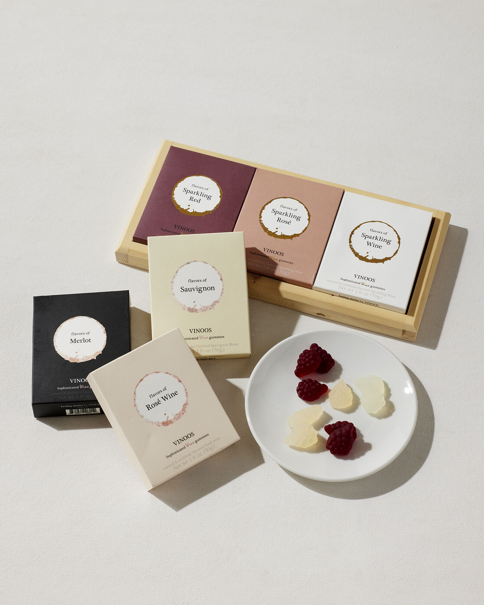 Vinoos Trio Non-Alcoholic Essence of Wine Gummies