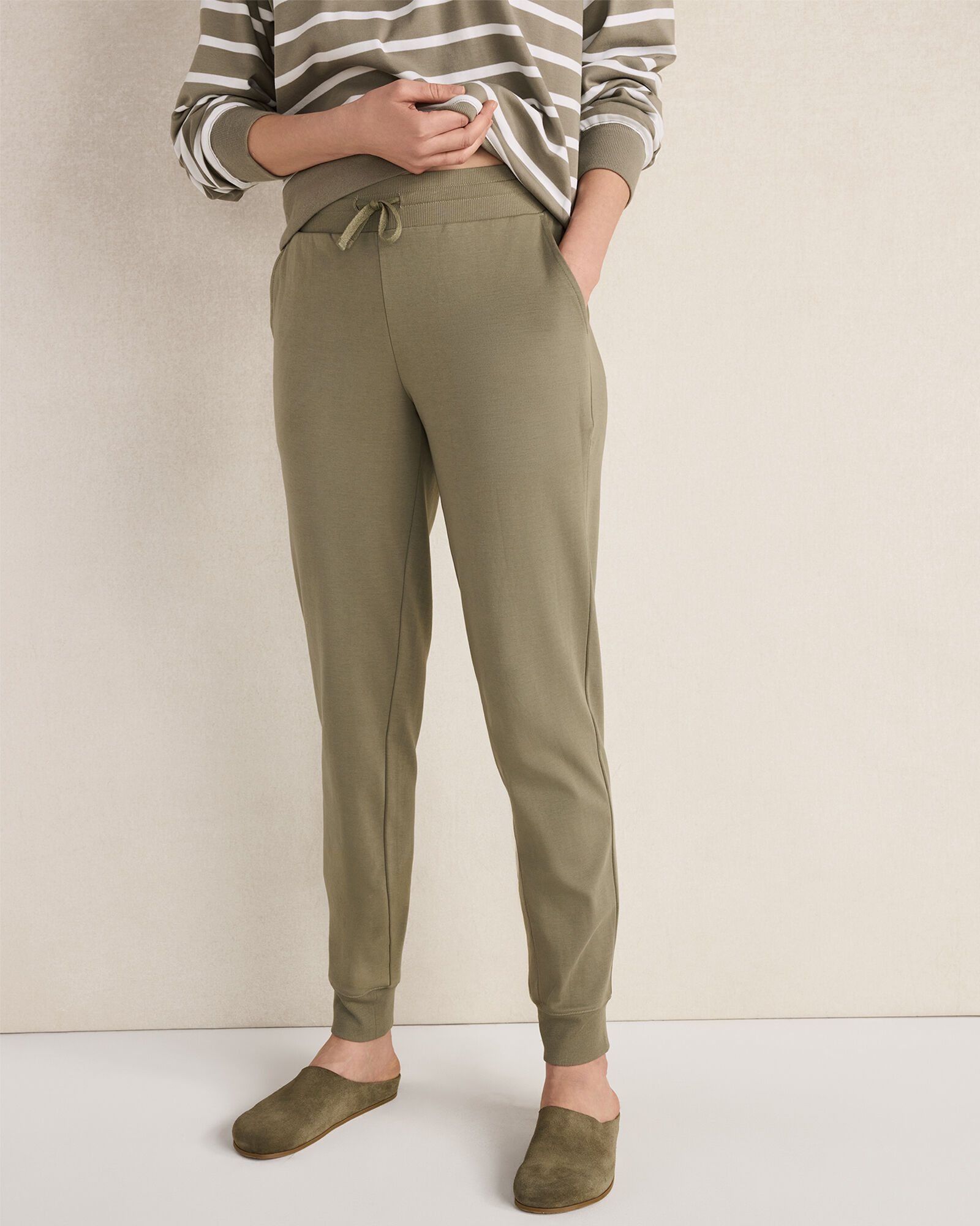 Organic Cotton Interlock Joggers