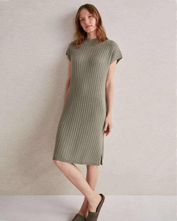 Organic Cotton Wide Rib Dress