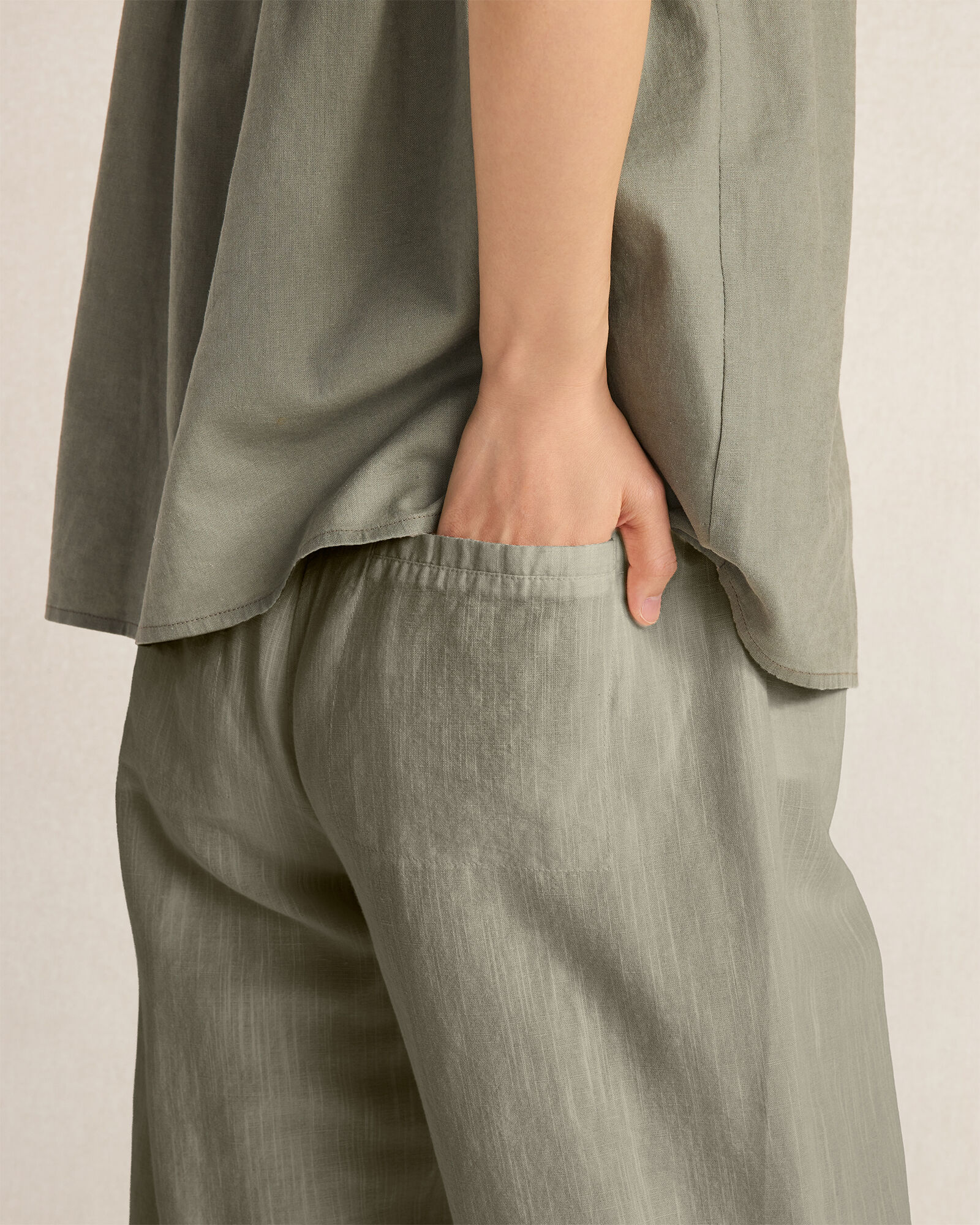 Organic Cotton Linen Drawstring Pants