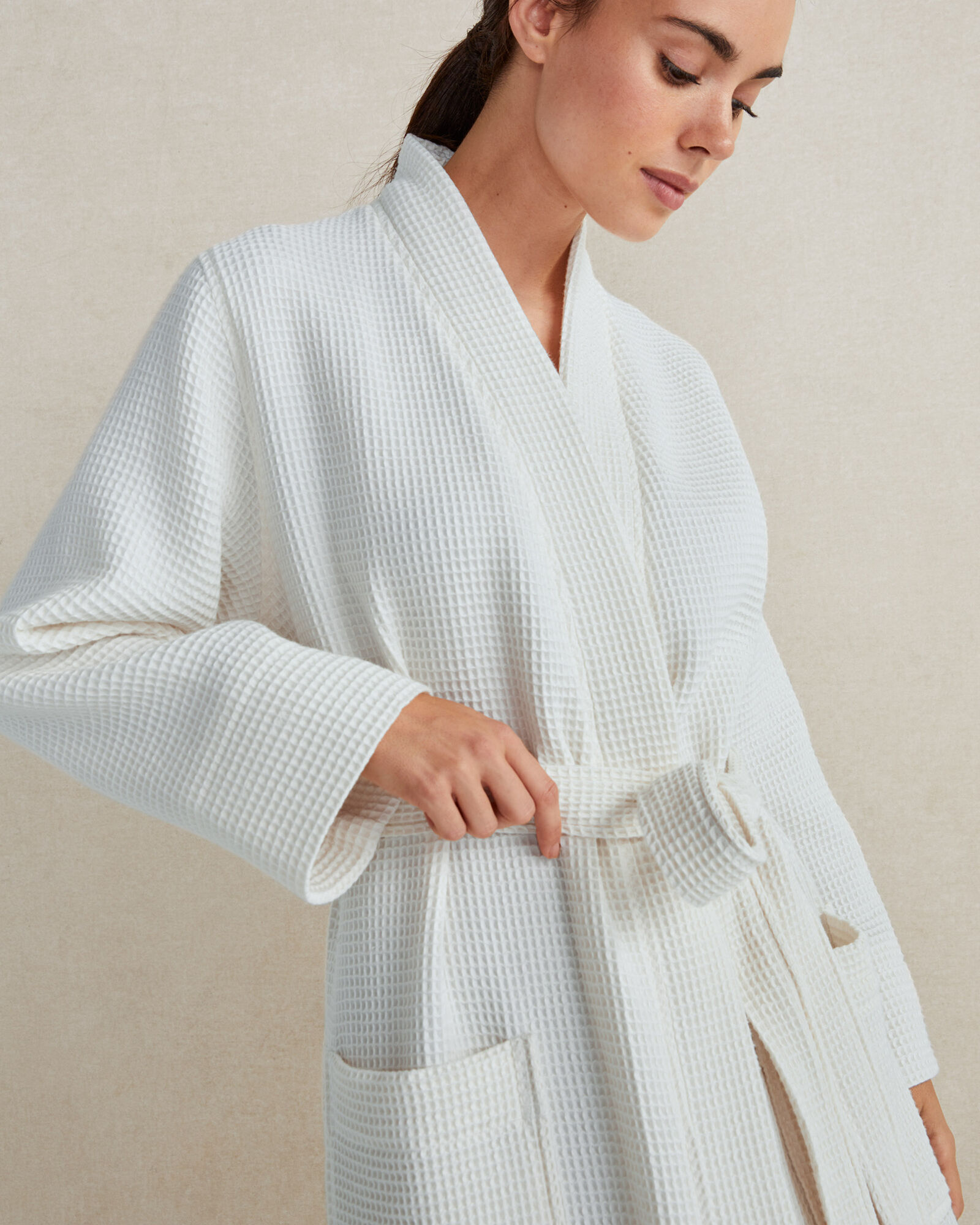 white christmas dresses Turkish Cotton Waffle Robe main image 0