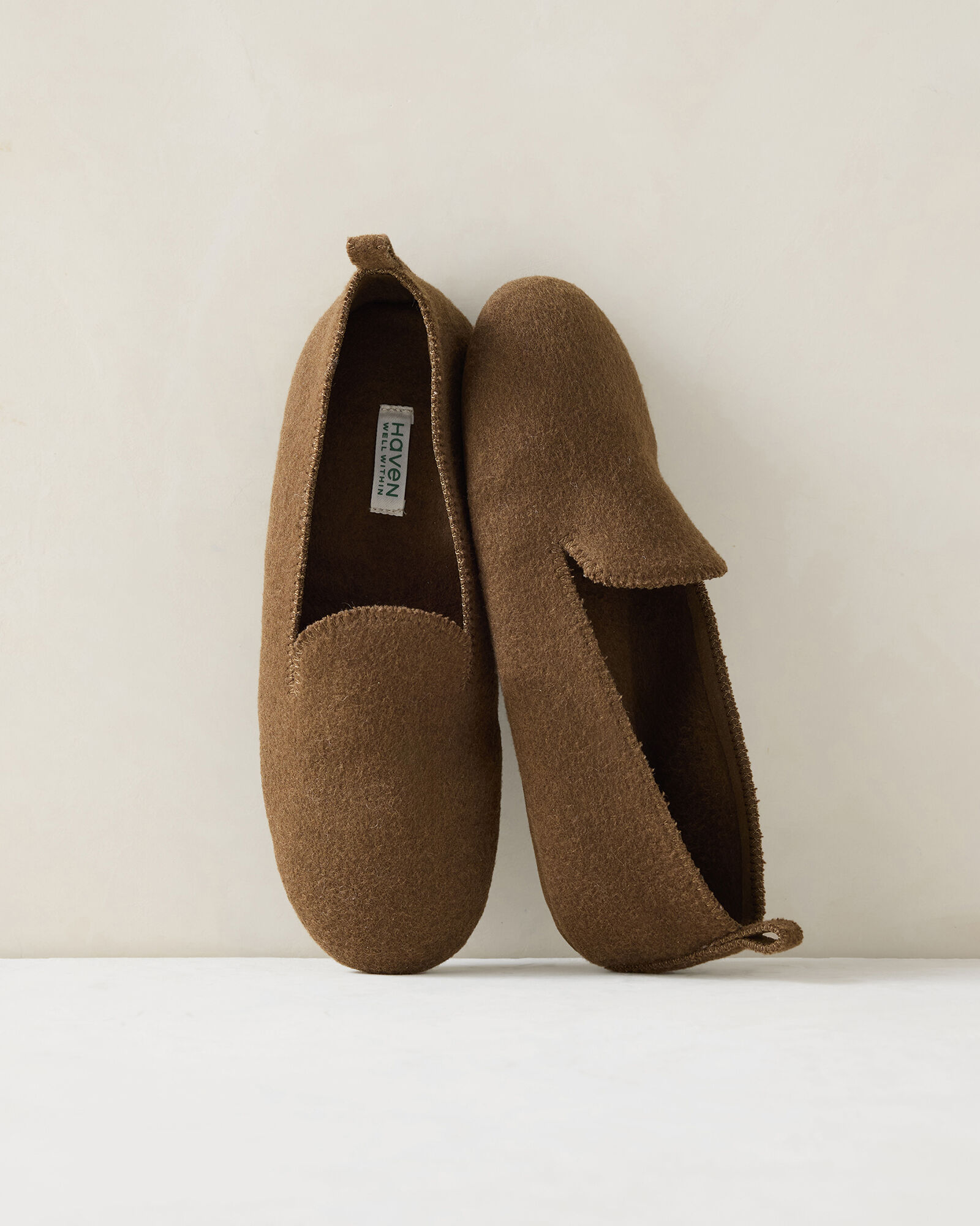 Felted Wool Blend Loafer Slippers Haven Well Within