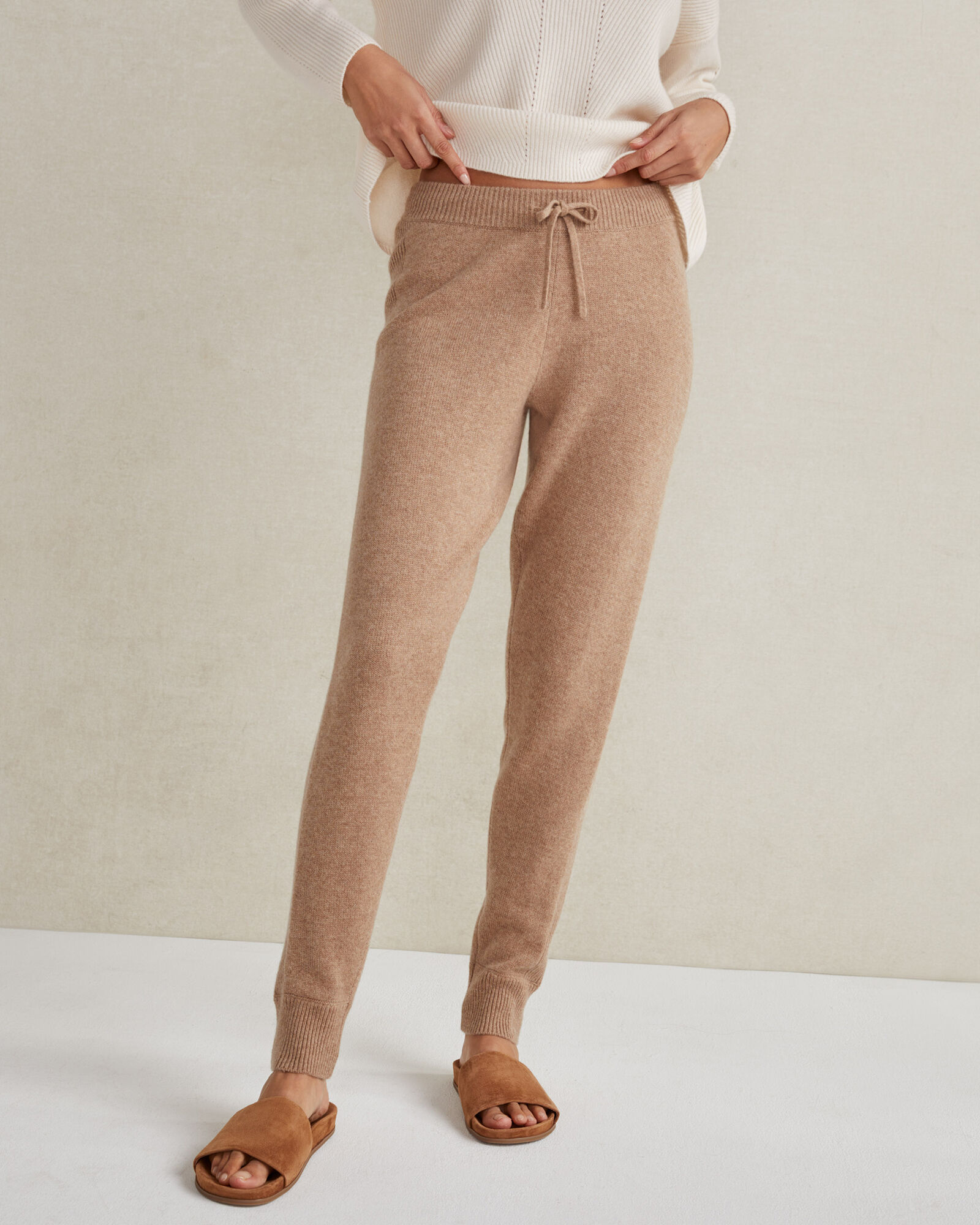 Rib knit joggers store