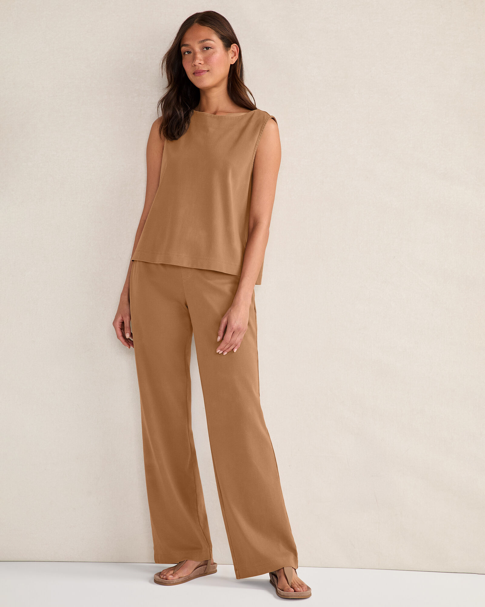 Organic Cotton Interlock Boot Cut Pants