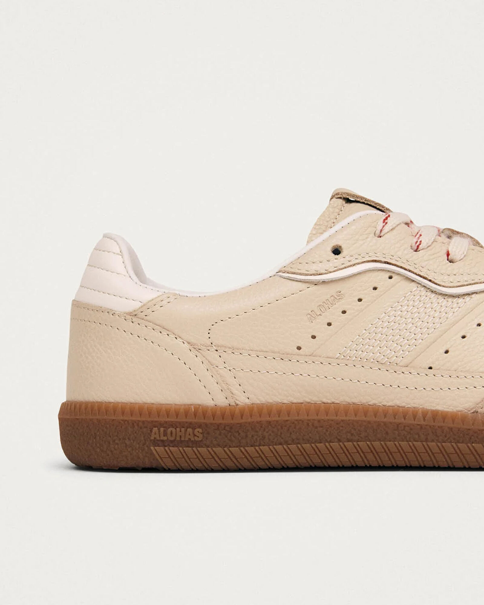 ALOHAS Tb.490 Rife Grain Cream Leather Sneakers