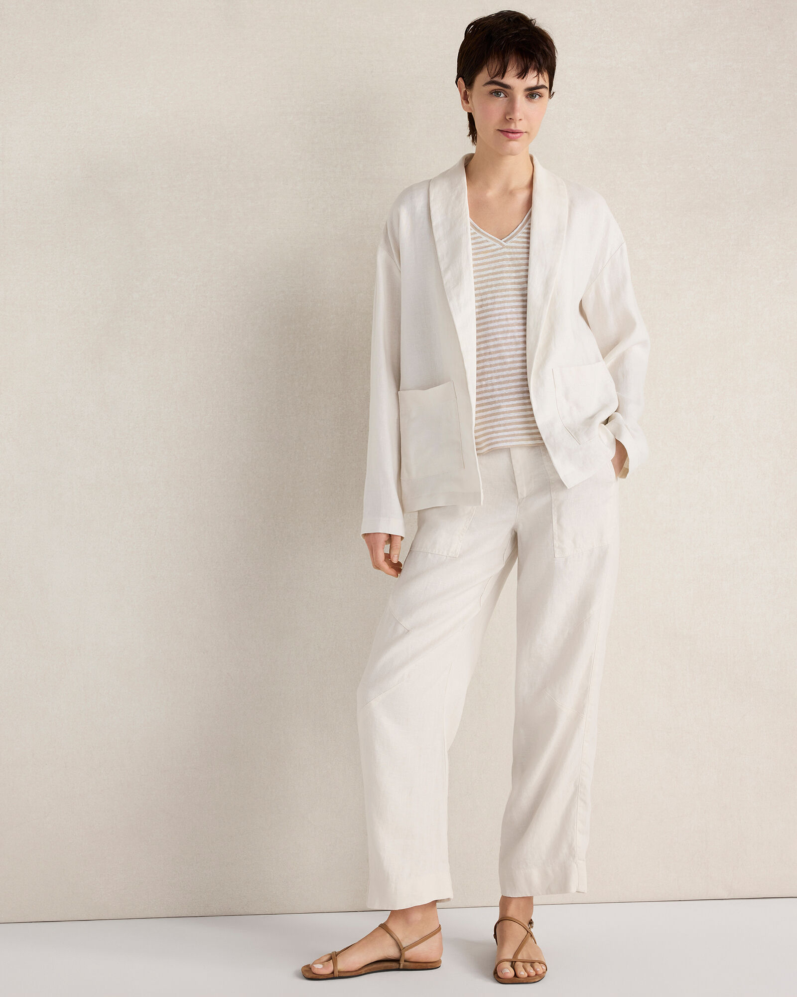 Heavyweight Linen Wide Leg Pants