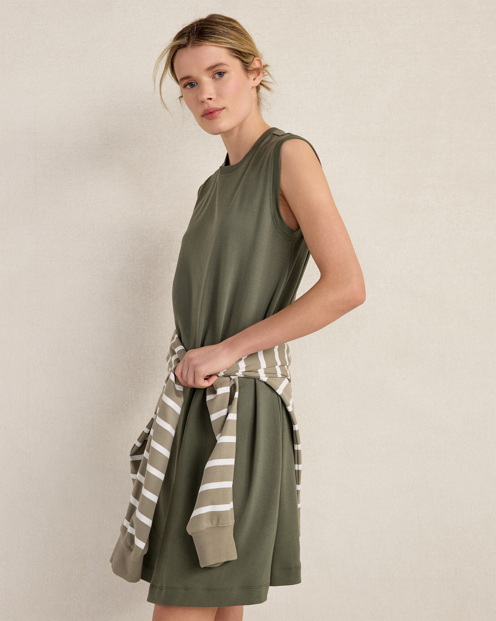 Organic Cotton Interlock Trapeze Dress