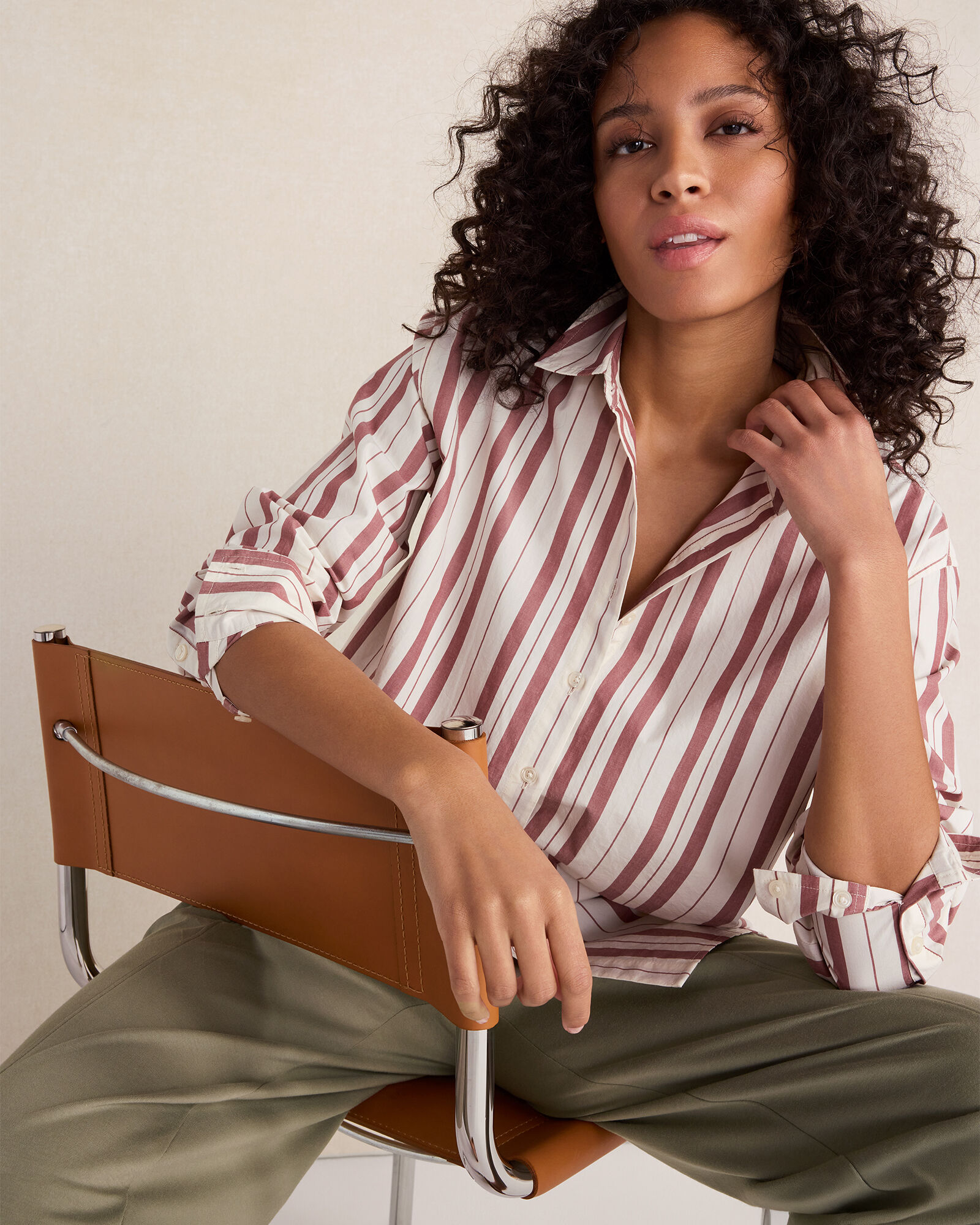 The Daily Shirt in Cotton Poplin Stripe