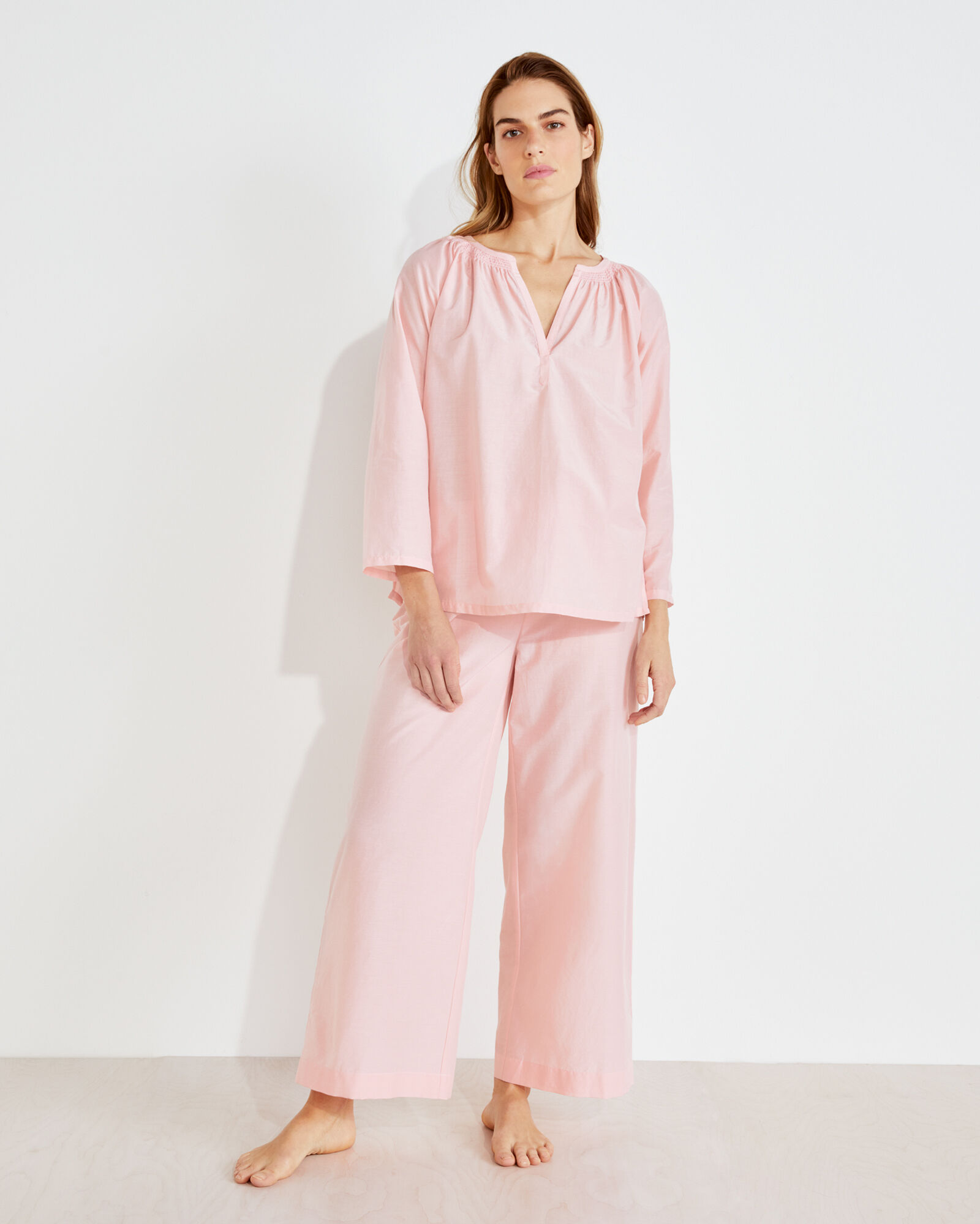 Cotton Silk Drawstring Pants