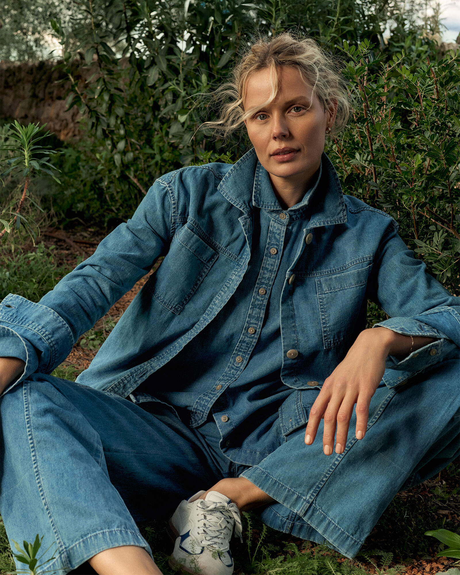 Organic Cotton Denim Boxy Jacket