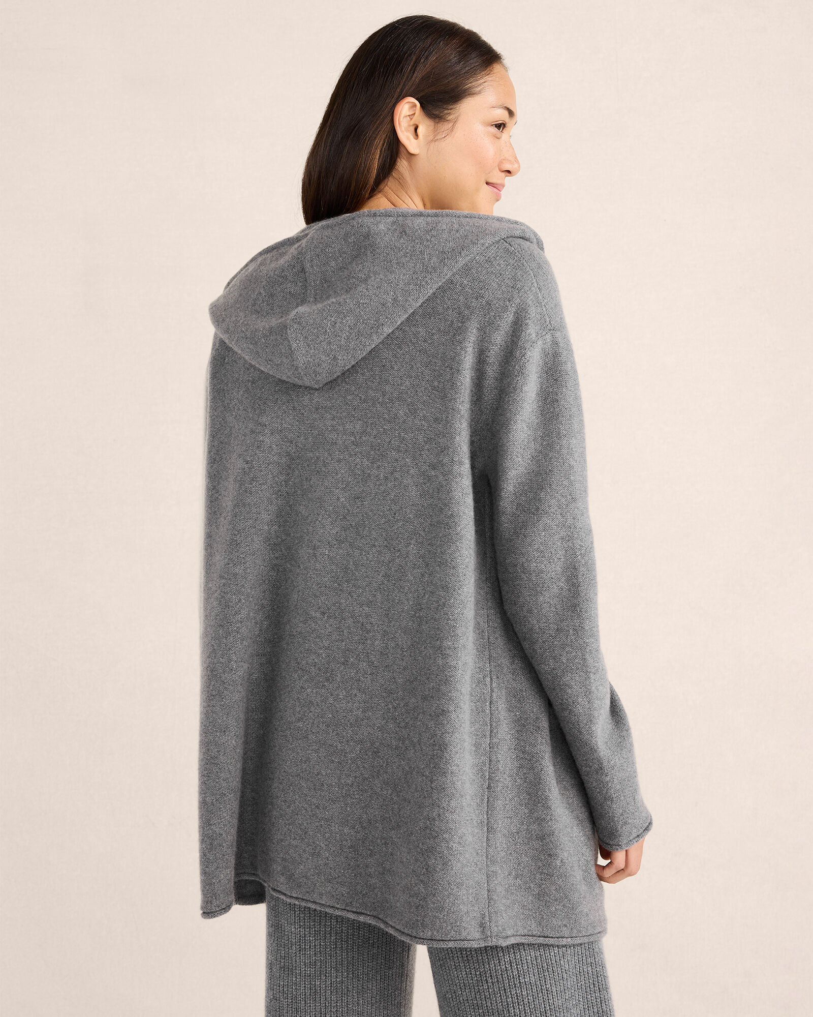 Cashmere hooded cardigan sale