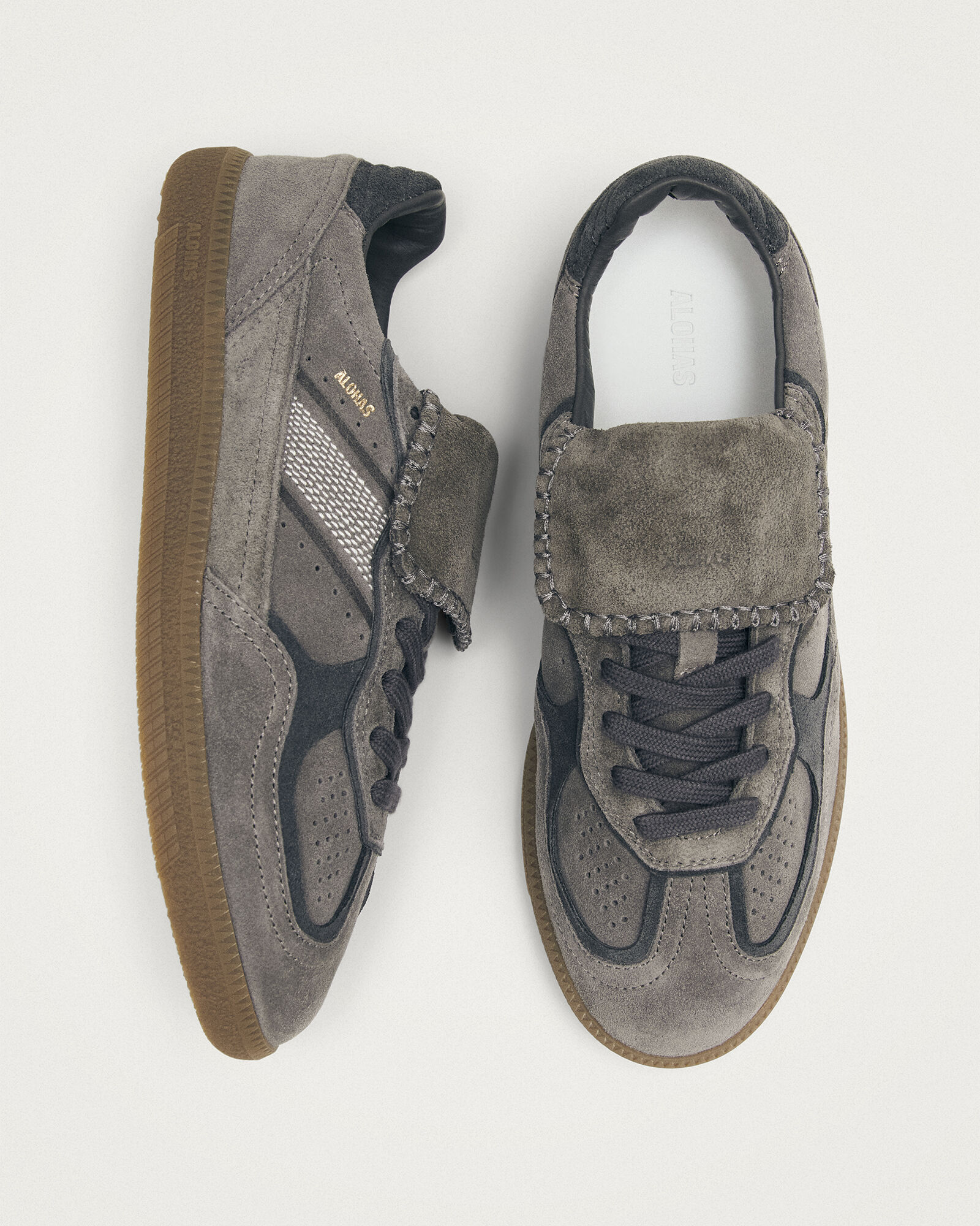 ALOHAS TB.490 Dark Grey Suede Leather Sneakers
