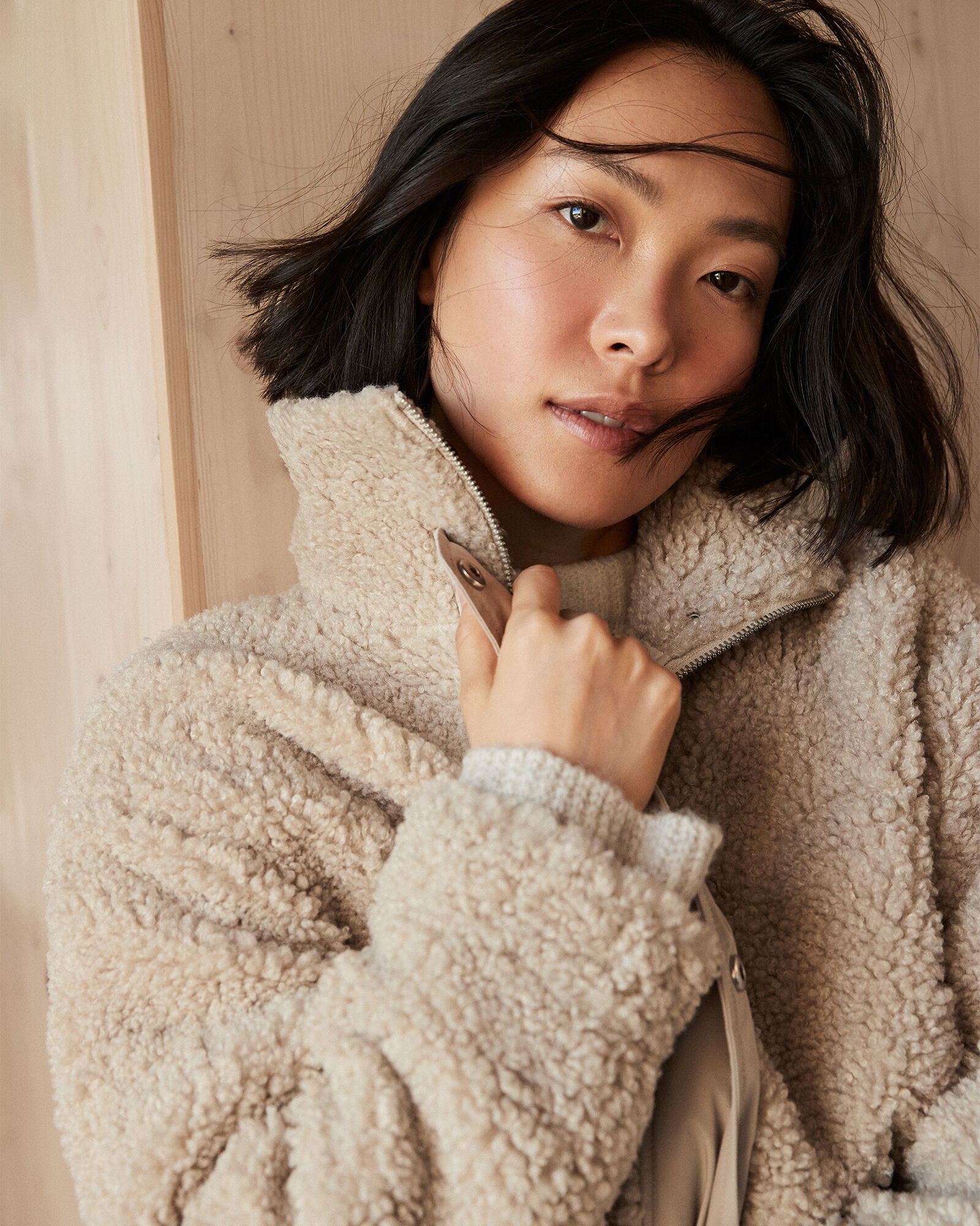 Sherpa Cinch-Waist Coat | Haven Well Within