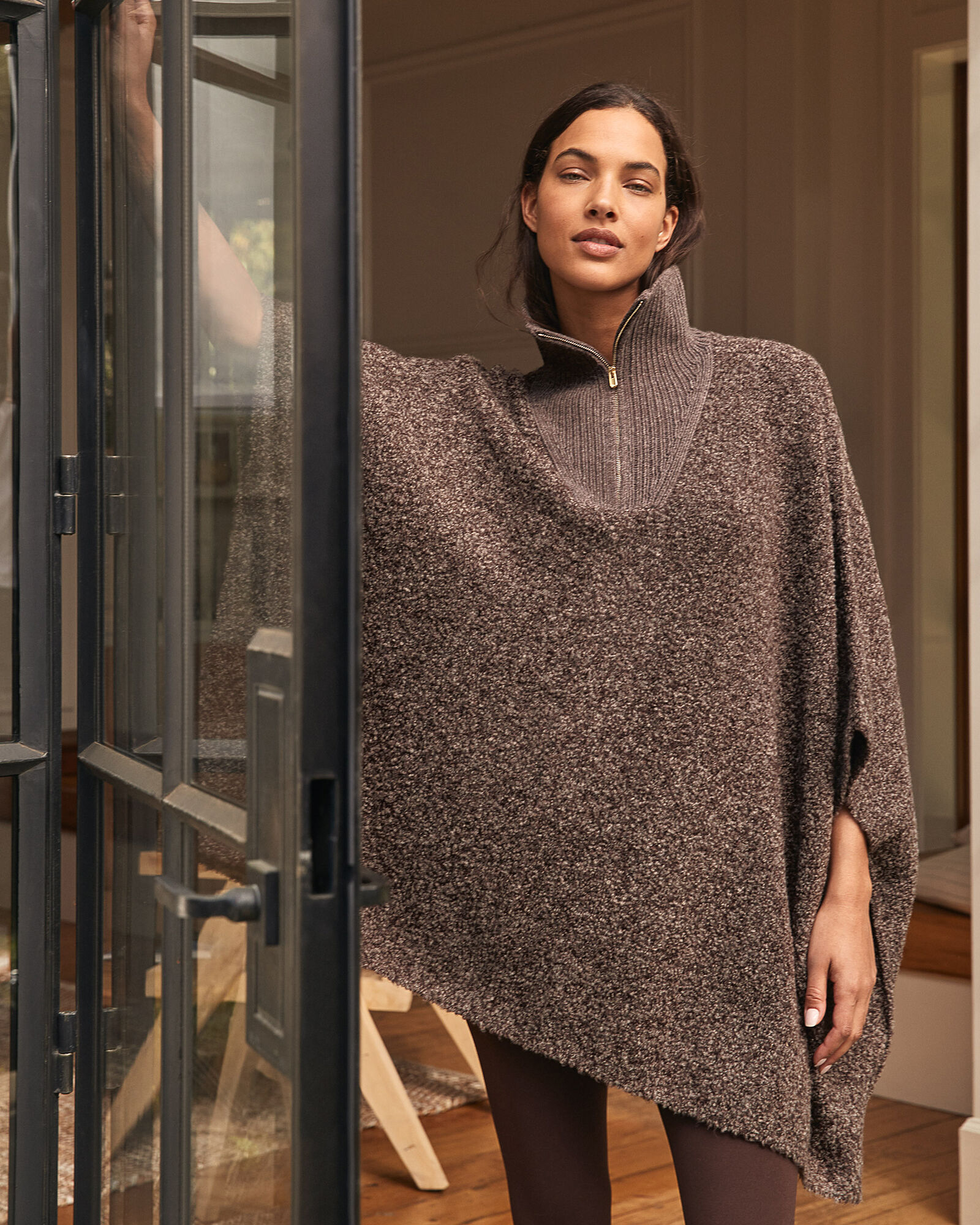 Merino Boucl&eacute; Poncho