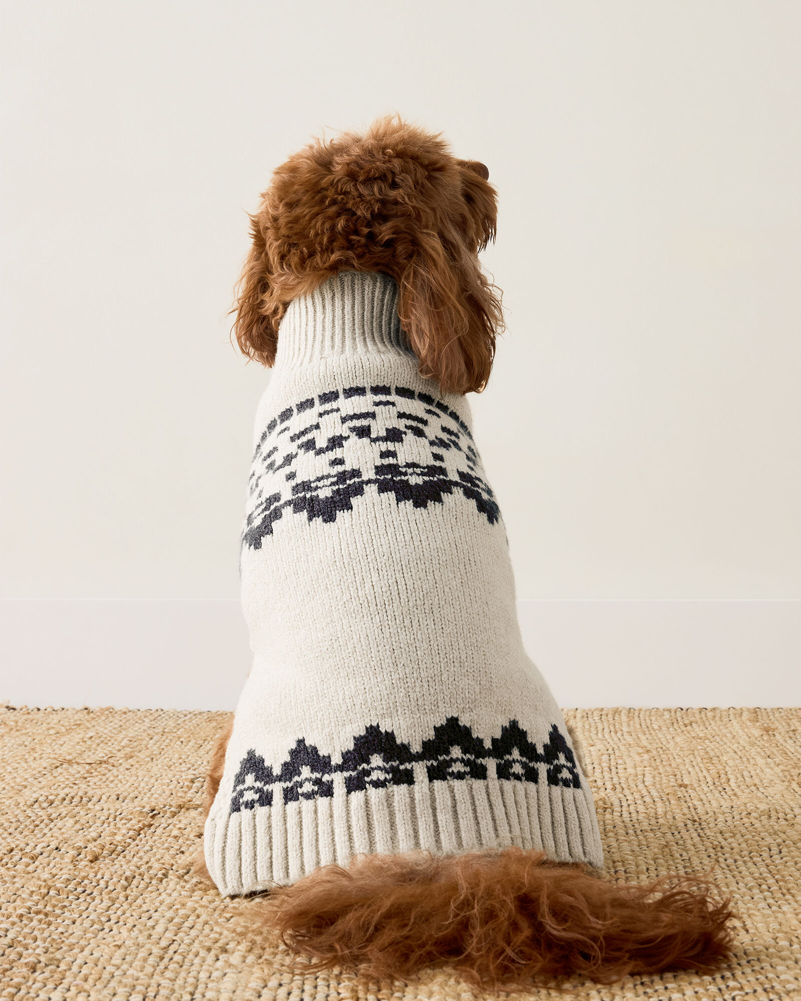 Organic Cotton Blend Juneau Fair Isle Dog Sweater
