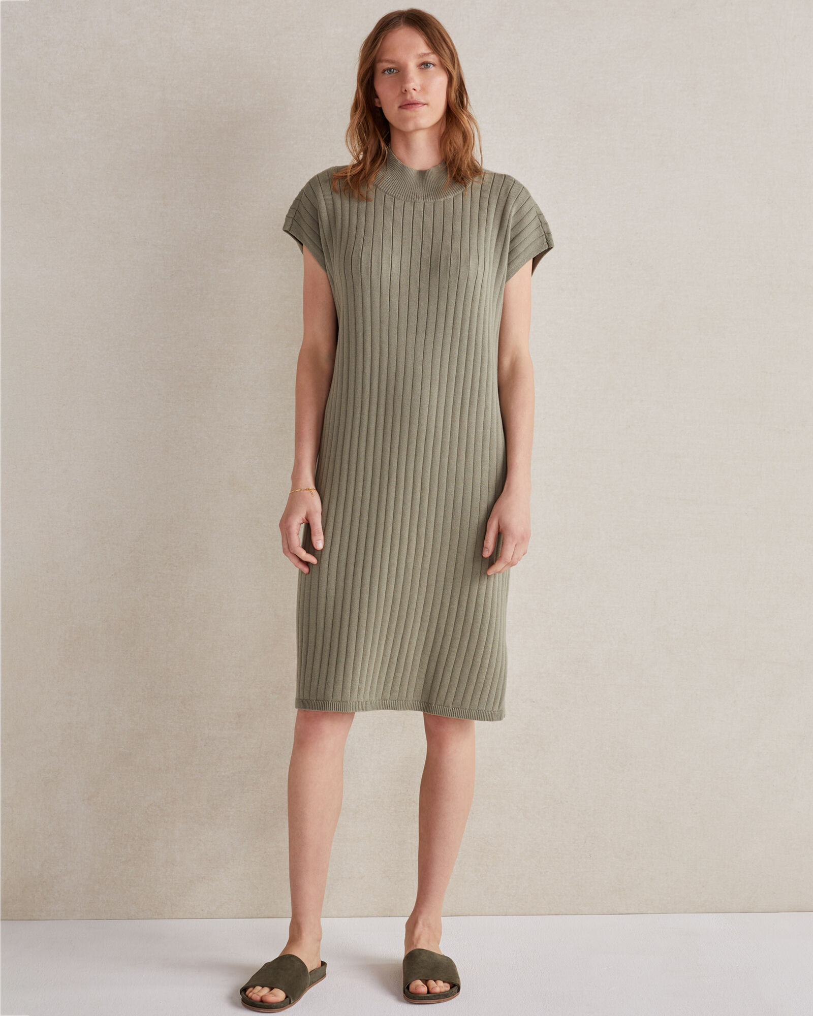 Organic Cotton Wide Rib Dress