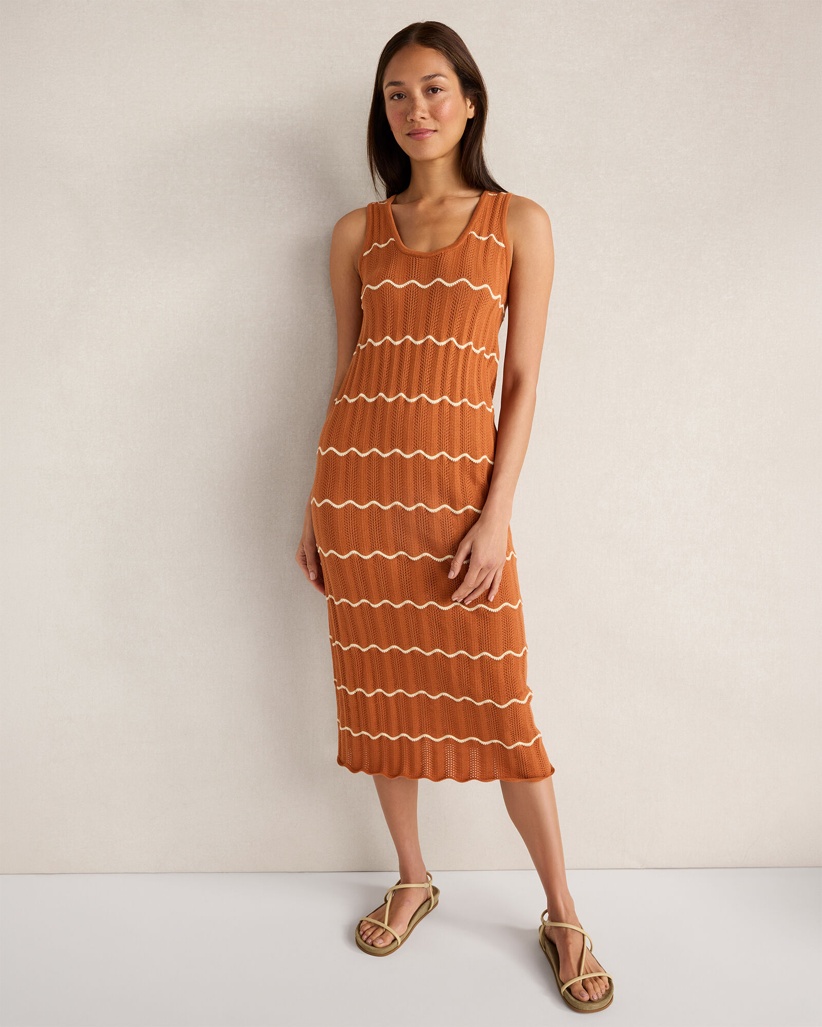 Varley Yuna Scallop Knit Dress