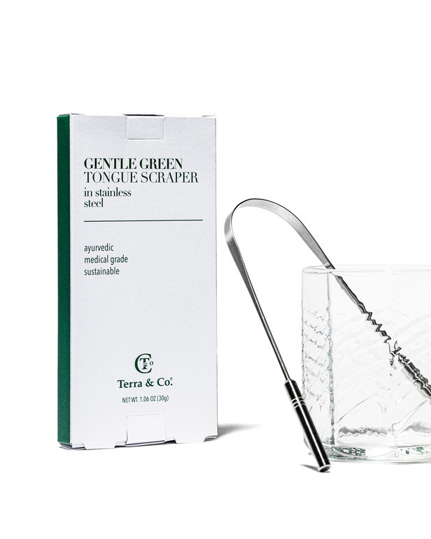 Terra &amp; Co. Gentle Green Tongue Scraper