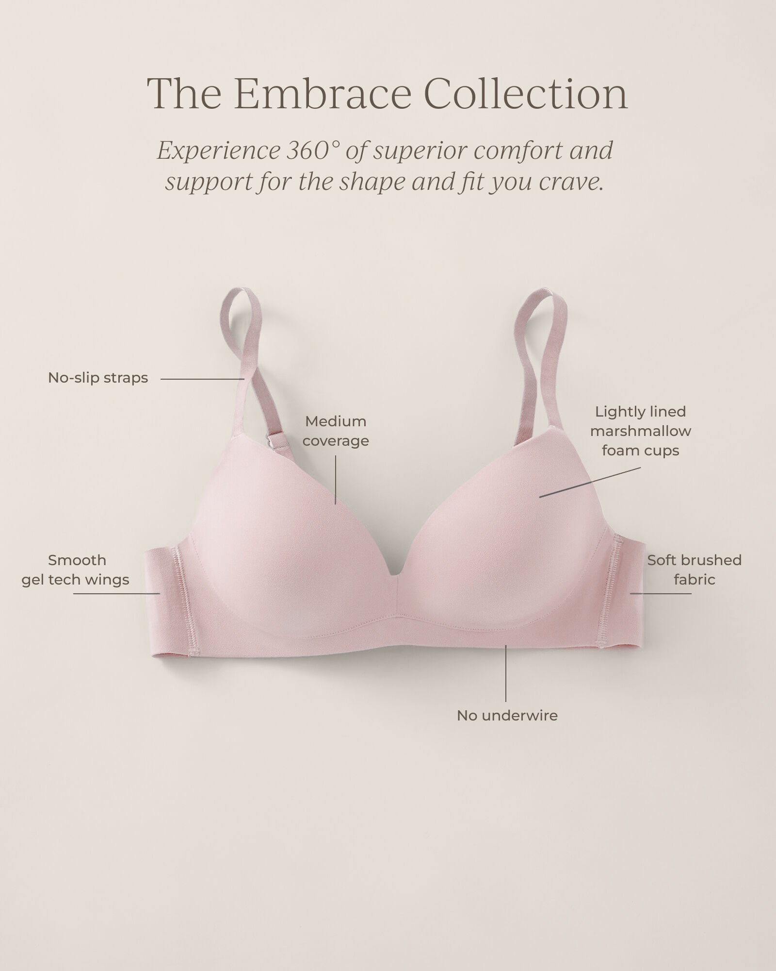 Embrace Lightly-Lined No-Wire T-Shirt Bra