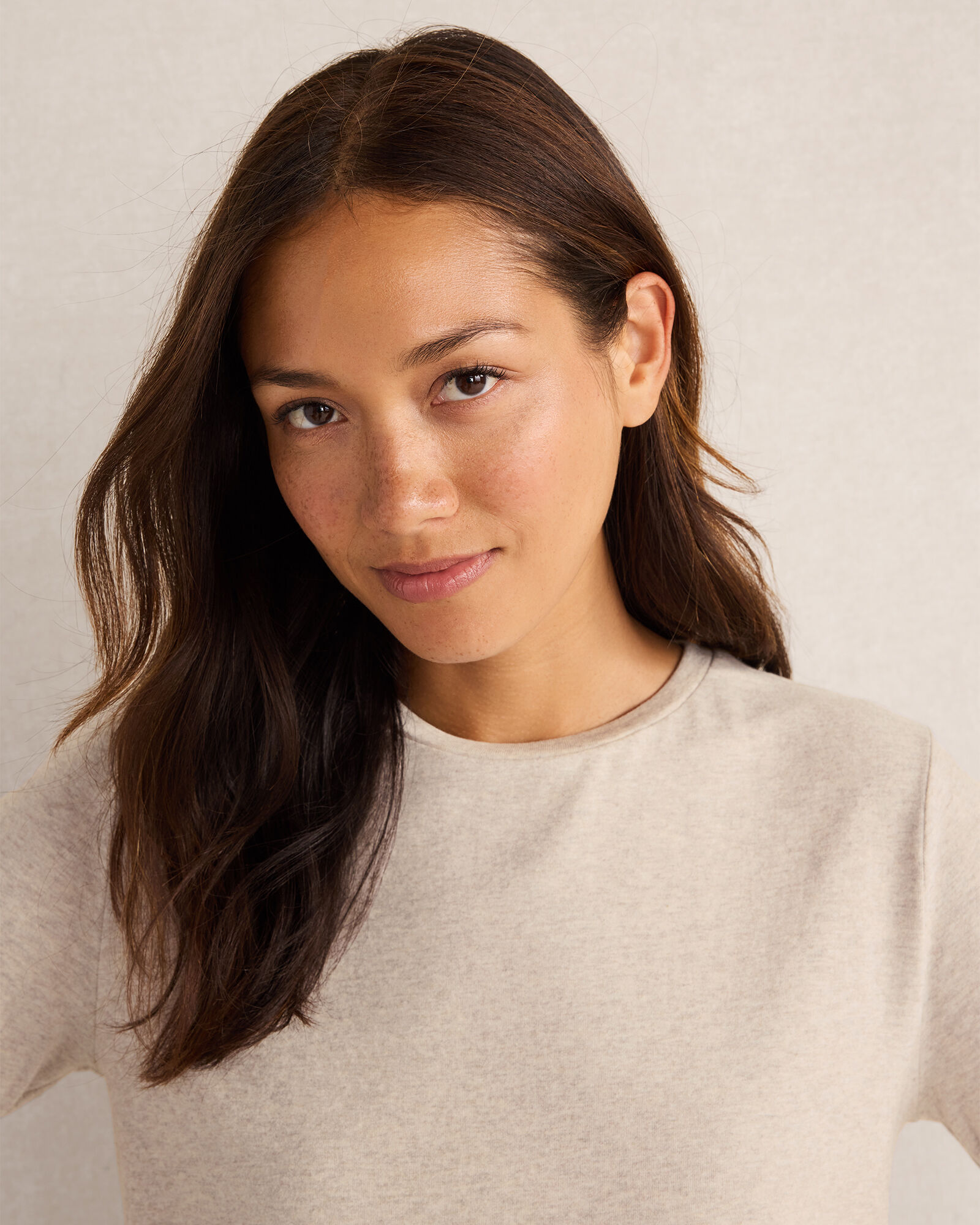 Cotton Modal Brushed Jersey Crewneck
