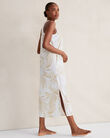 Organic Cotton Linen Palm Print Dress