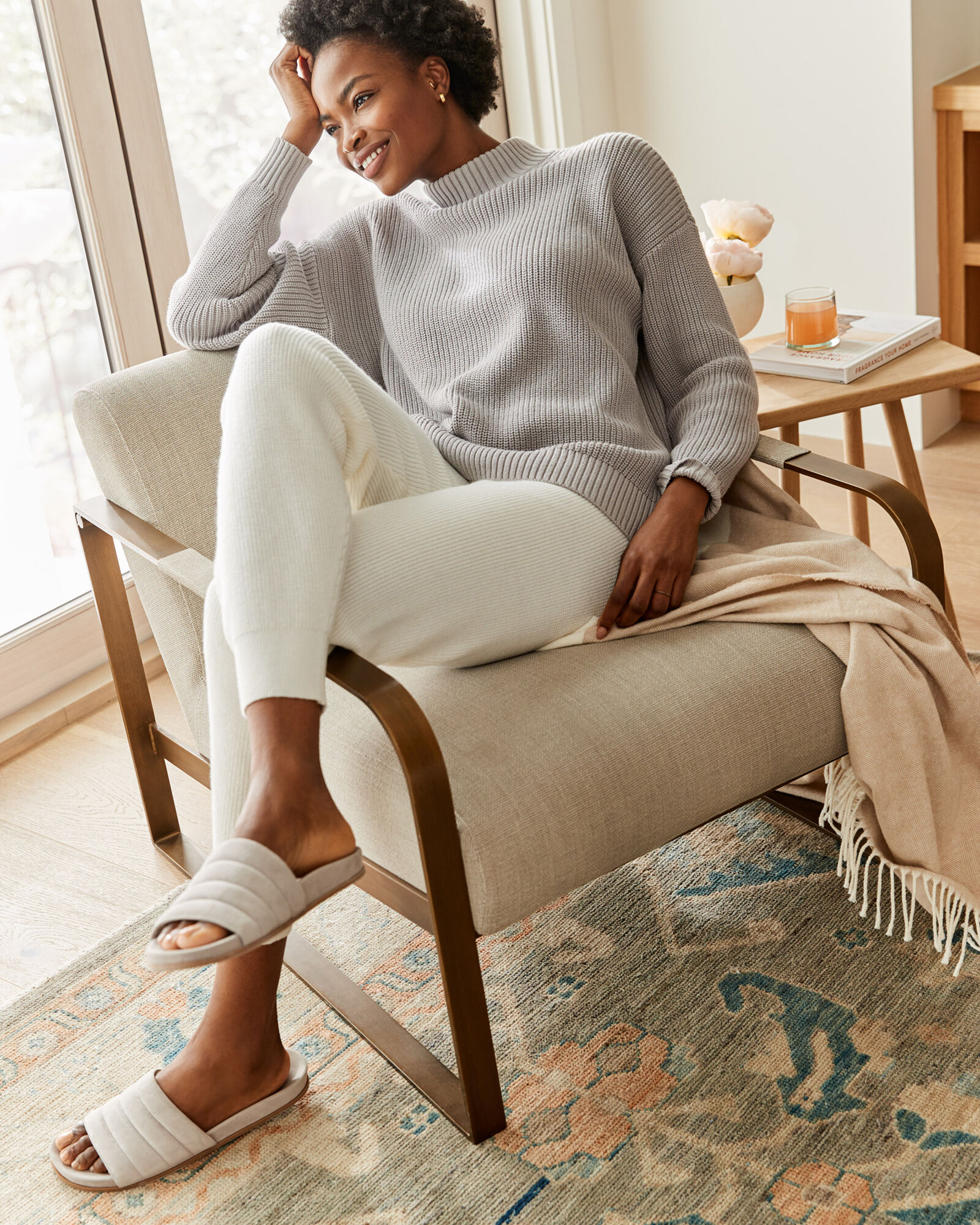 Organic Cotton Mock Neck Sweater