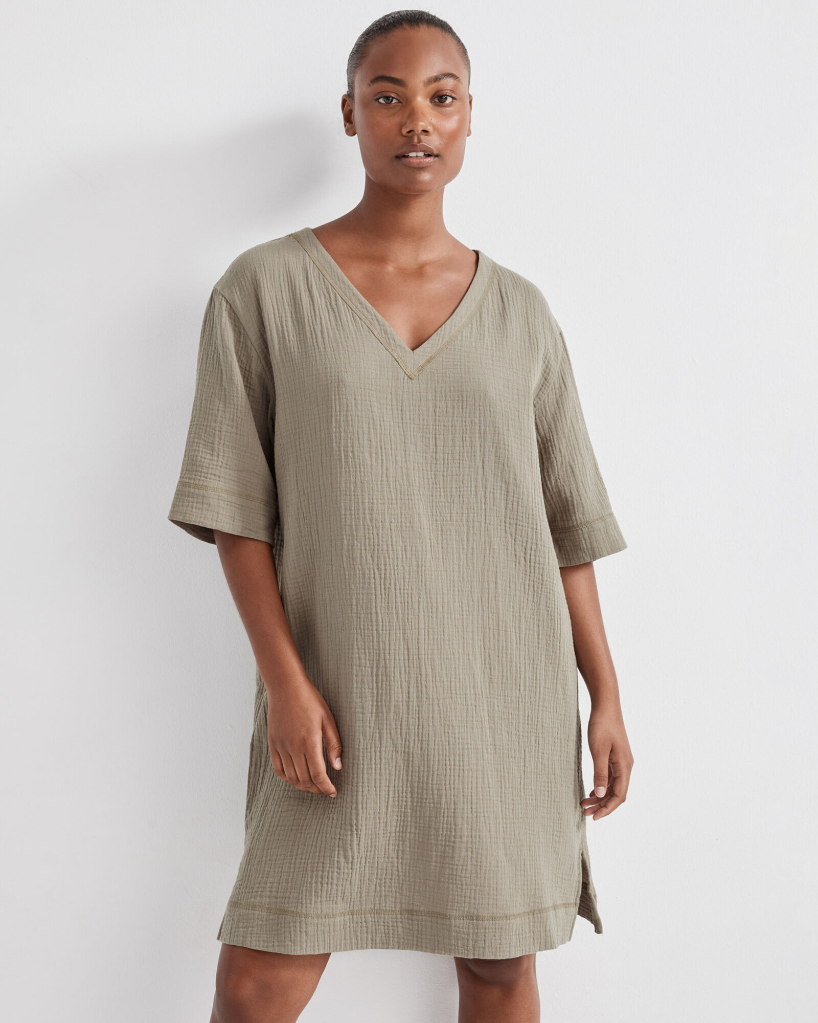 white christmas dresses Women's Organic Cotton Smocked Dress main image 1