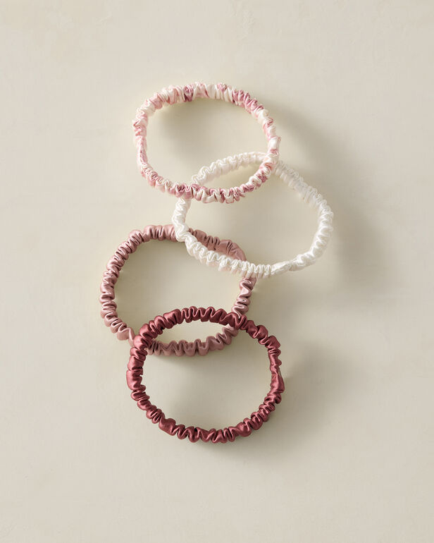 Washable Silk Hair Ties &mdash; Macaron Multi