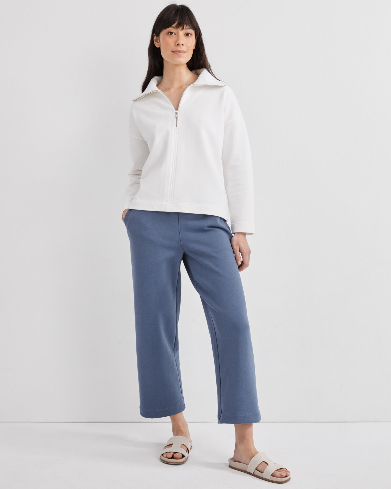 Organic Cotton French Terry Wide Leg Pants | Haven Well Within