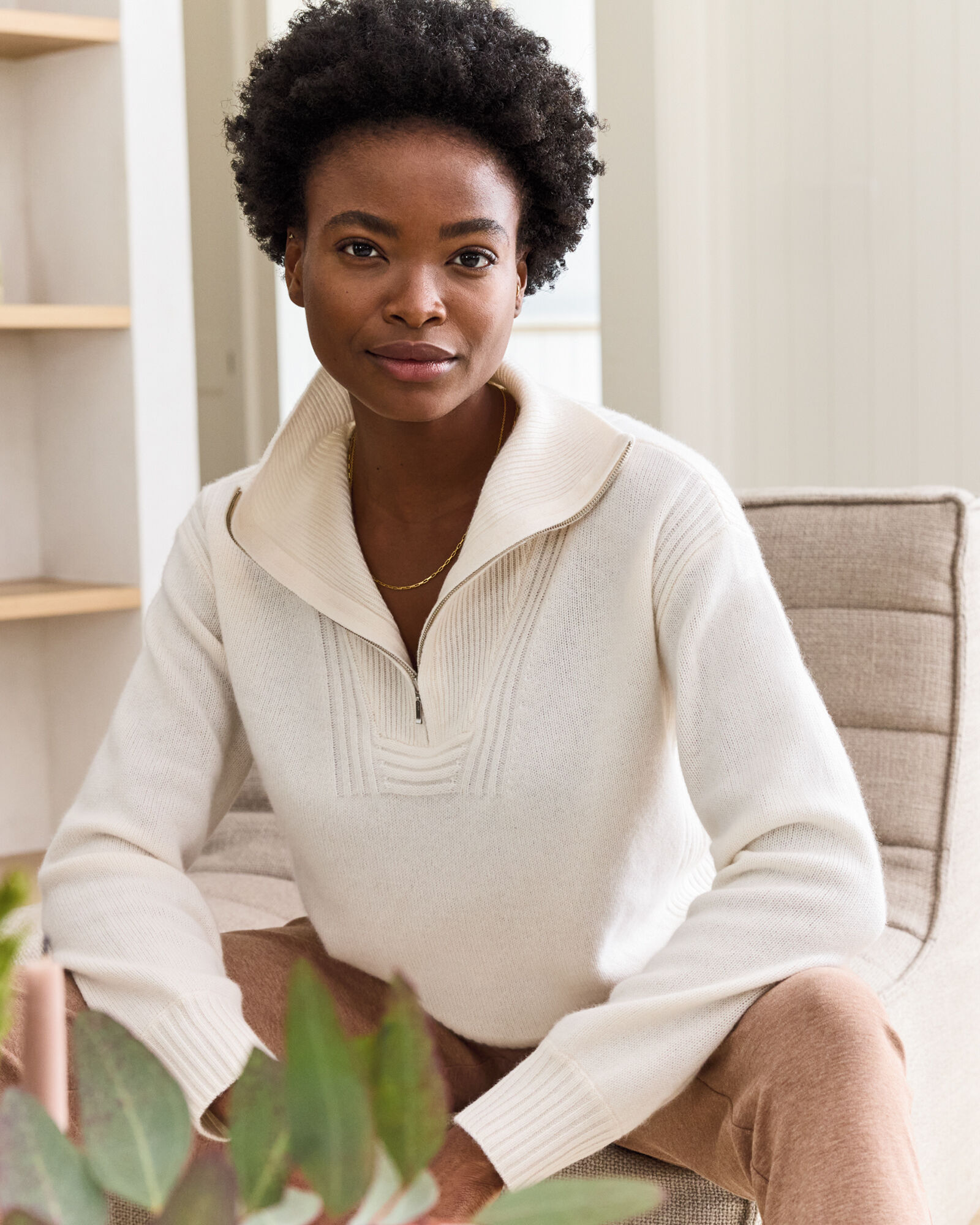 Cashmere Half-Zip Pullover | Haven Well Within