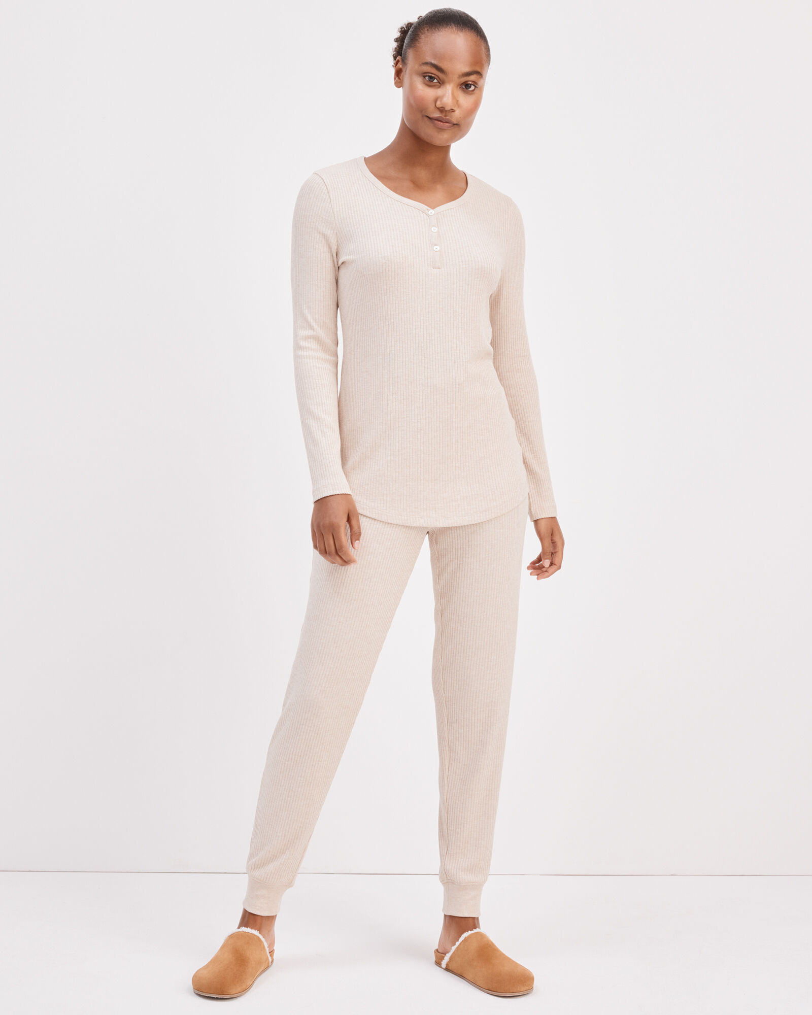 Ribbed hot sale knit joggers