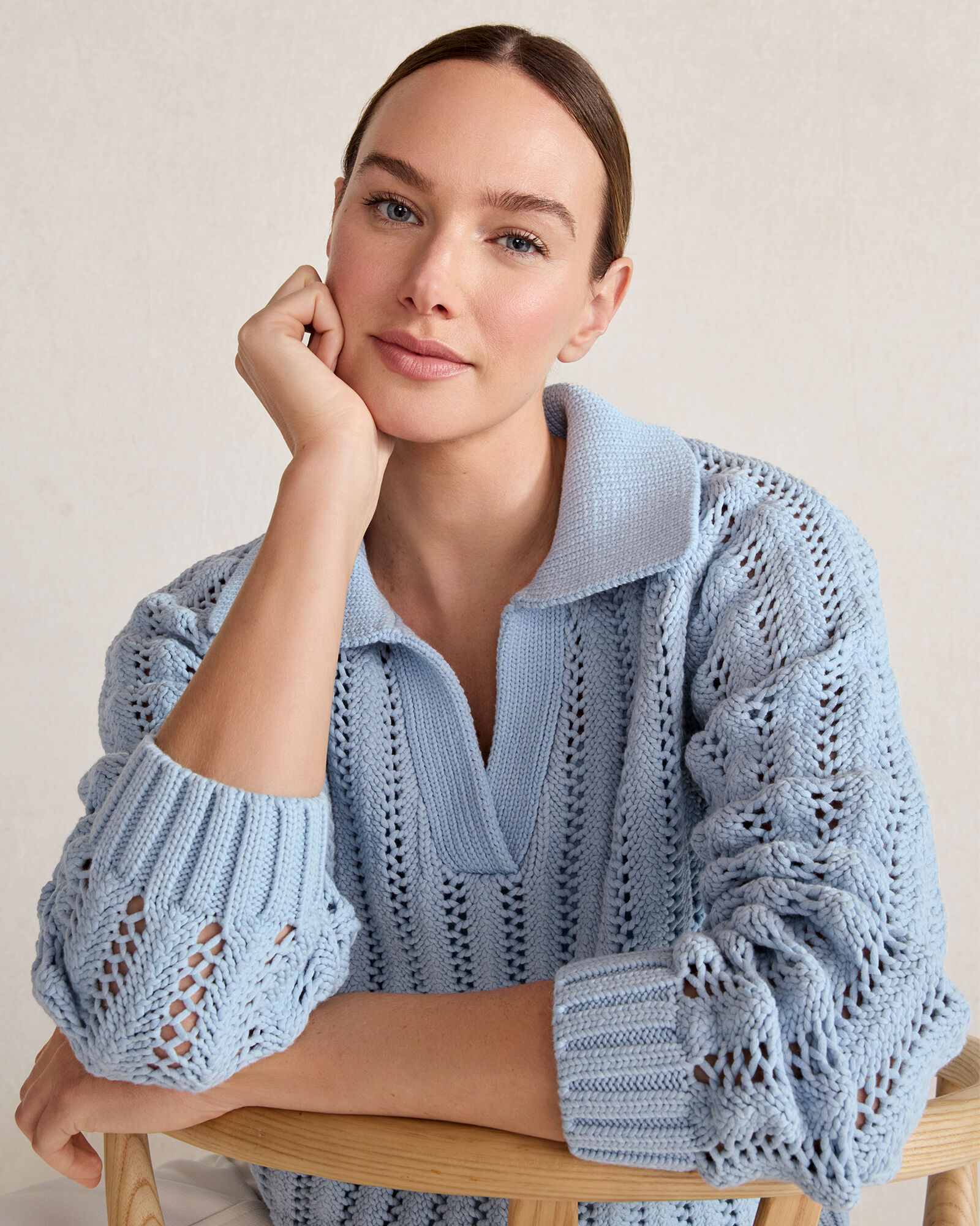 Portrait collar sweater store