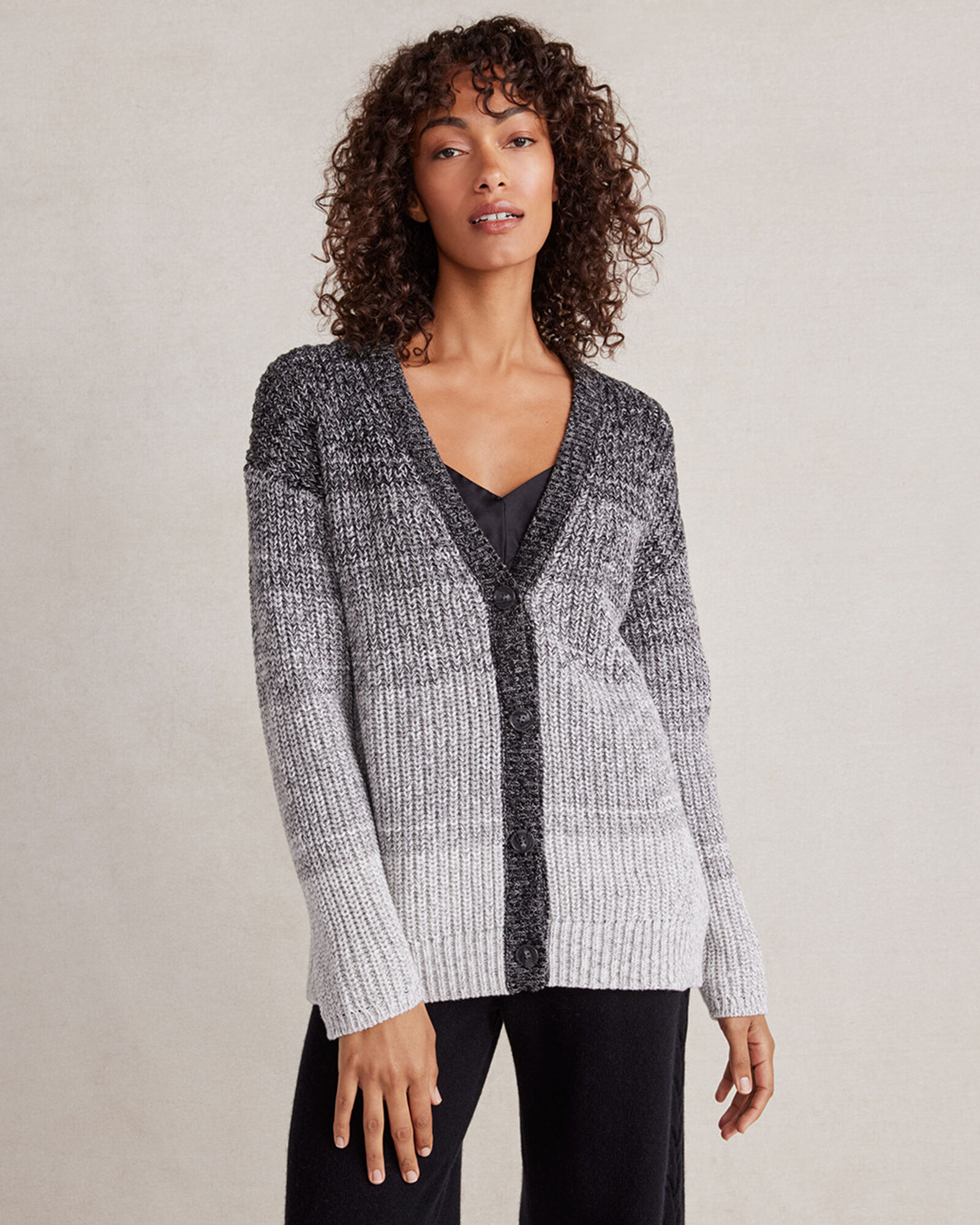 Organic Cotton Ombré Shaker Stitch Cardigan | Haven Well Within