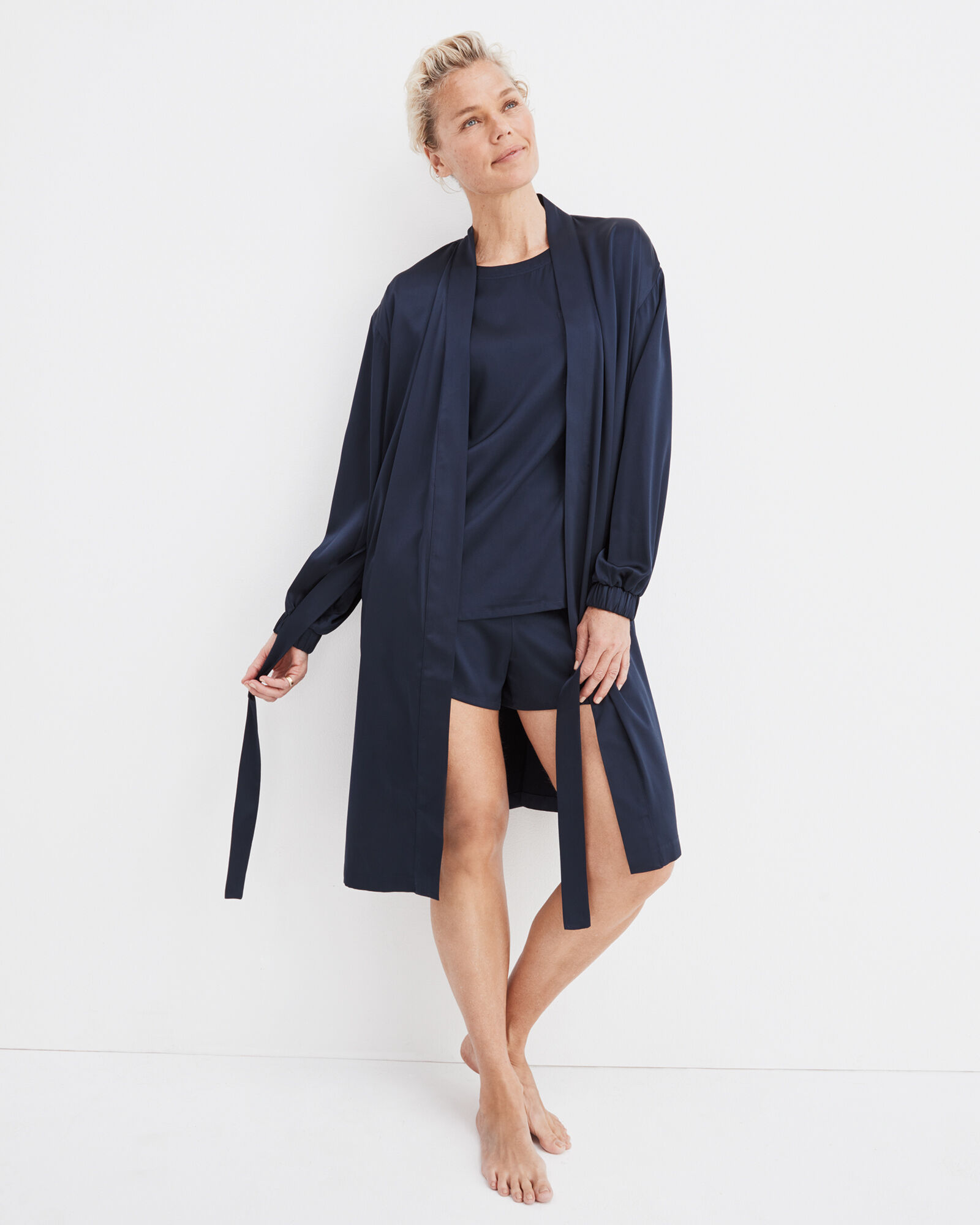 Washable Silk Puff Sleeve Robe | Haven Well Within