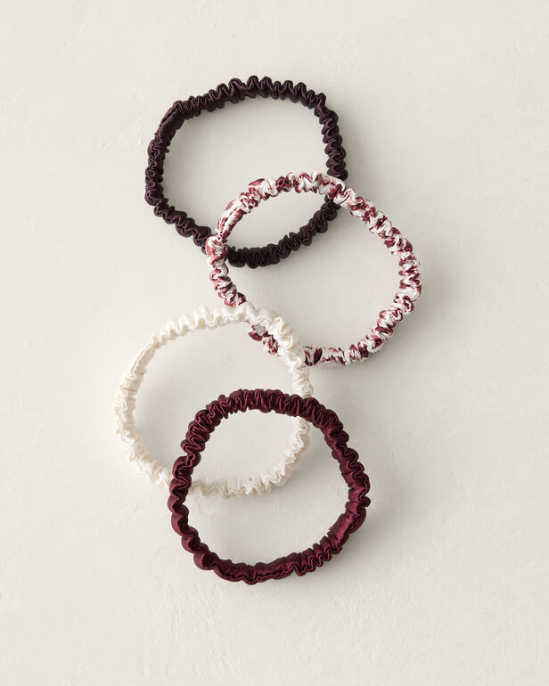 Washable Silk Hair Ties &mdash; Animal Dot Multi