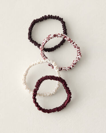 Washable Silk Hair Ties — Animal Dot Multi