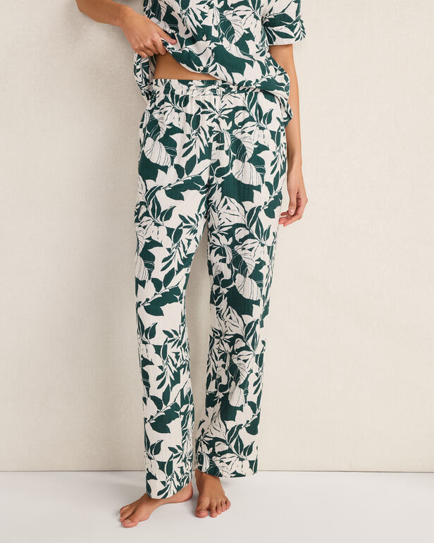 Organic Cotton Gauze Tropical Pajama Pants