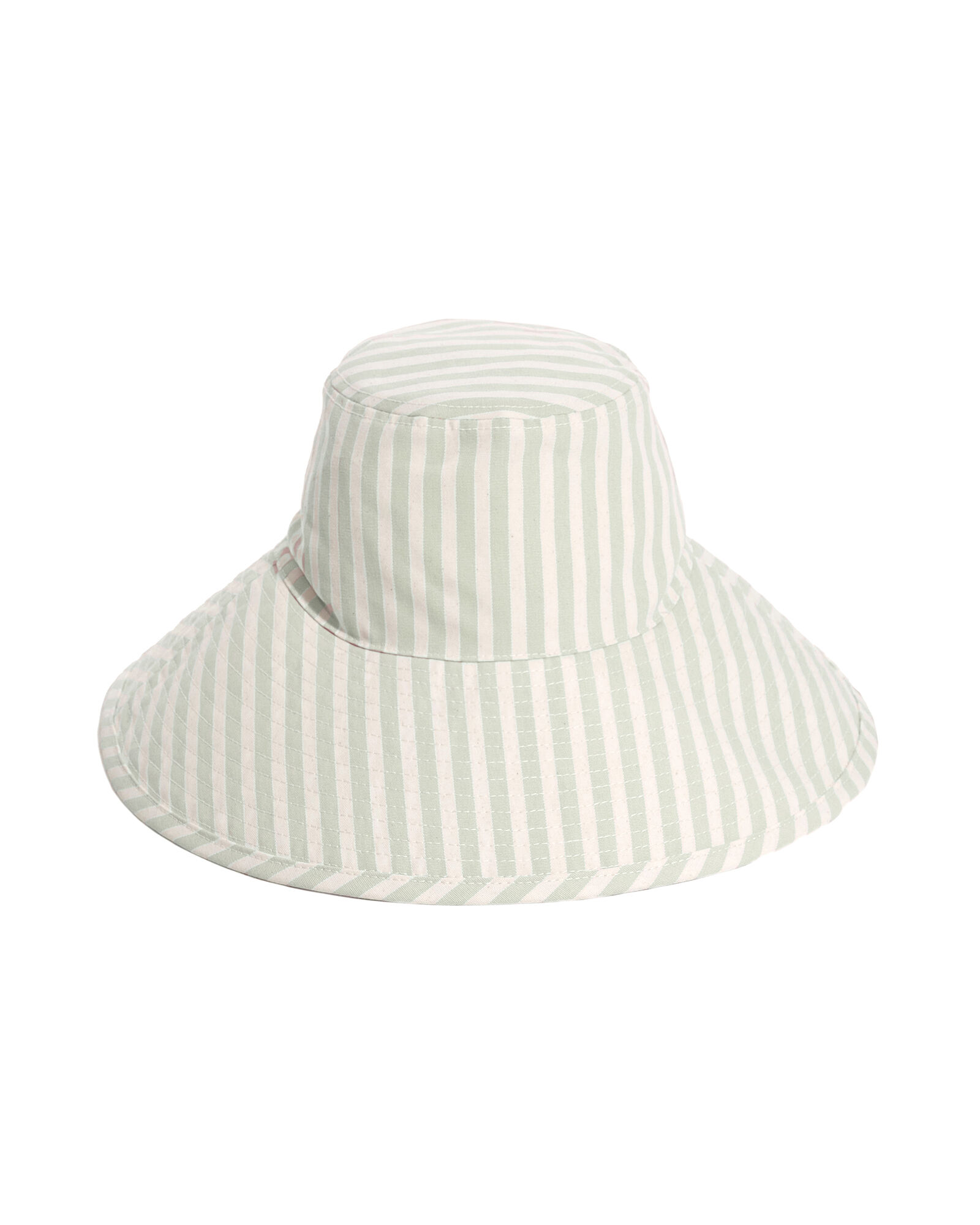 Business & Pleasure Wide Brim Beach Hat Sage Stripe | Haven  display picture 3
