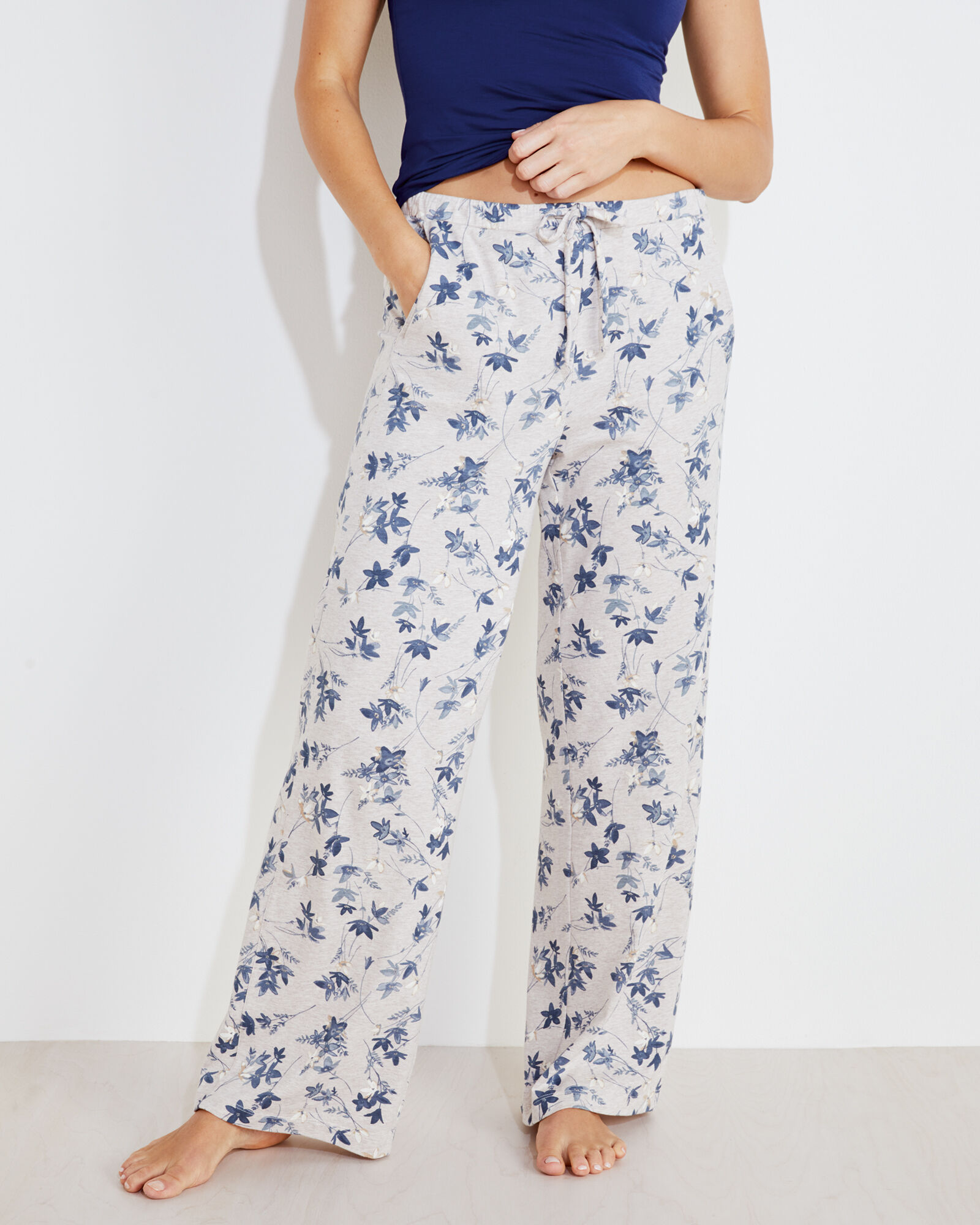 Organic Cotton Jersey Charming Floral Sleep Pants