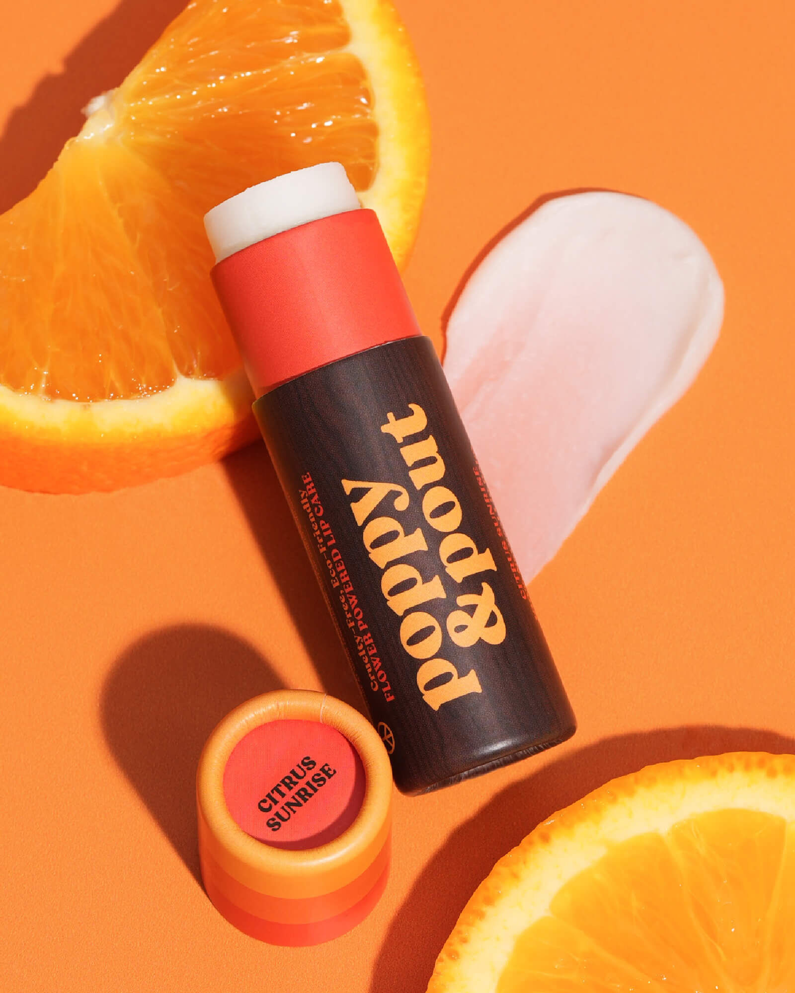Poppy + Pout Retro Surf Lip Balm in Citrus Sunrise